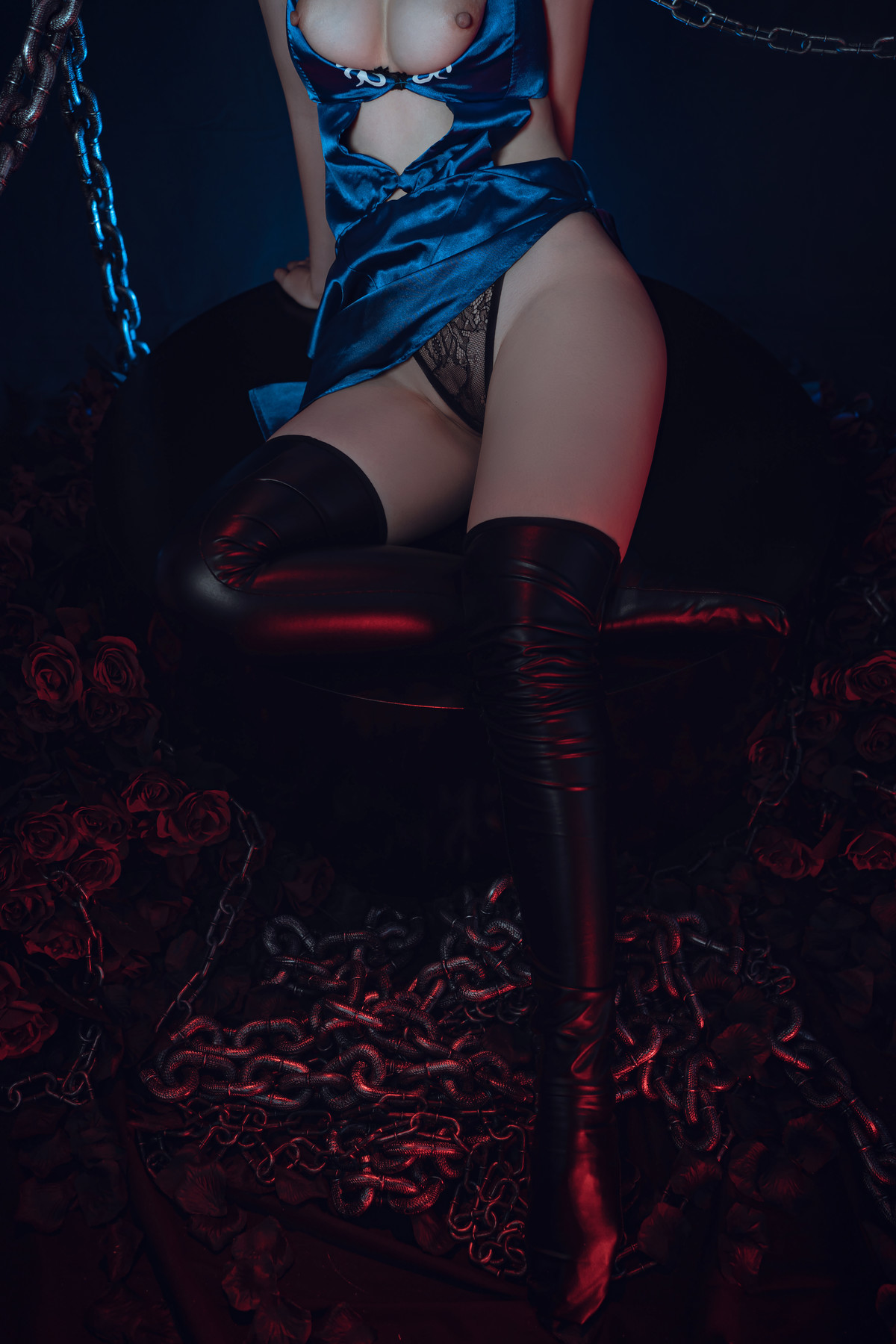 爆机少女喵小吉 Cosplay 黑呆 Saber Alter(52)