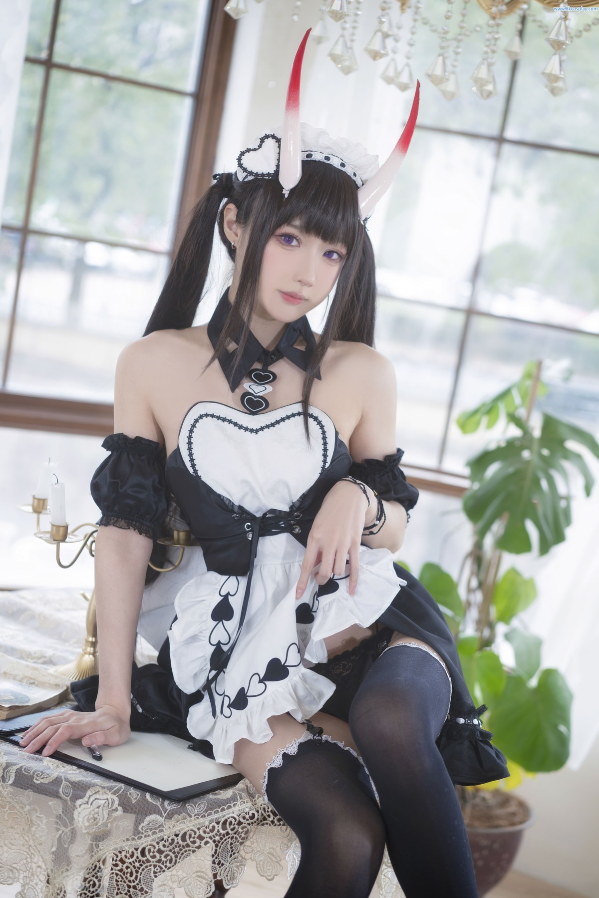 阿包也是兔娘 Cosplay 月舰长 能代女仆(17)