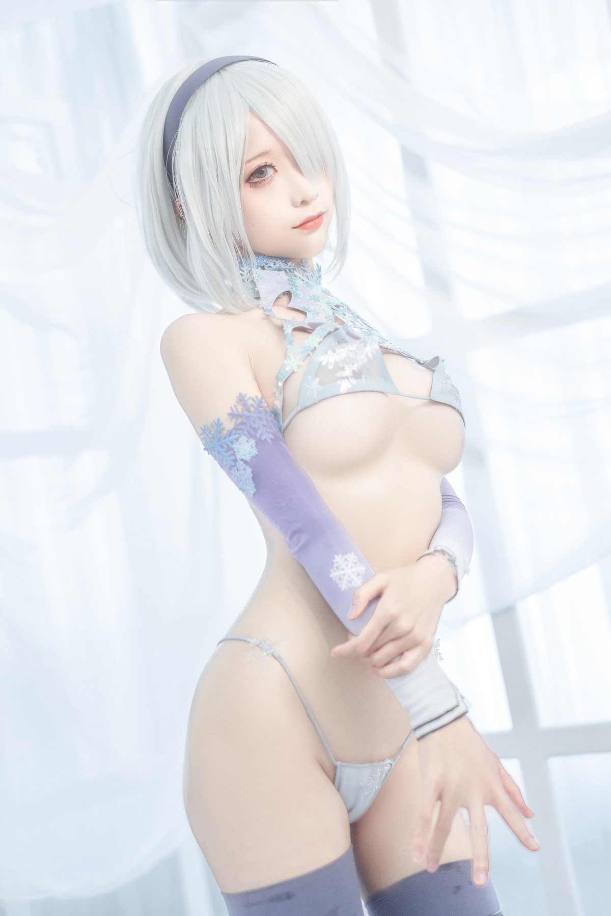 蠢沫沫 Cosplay 2b 冰雪 ice and snow(19)