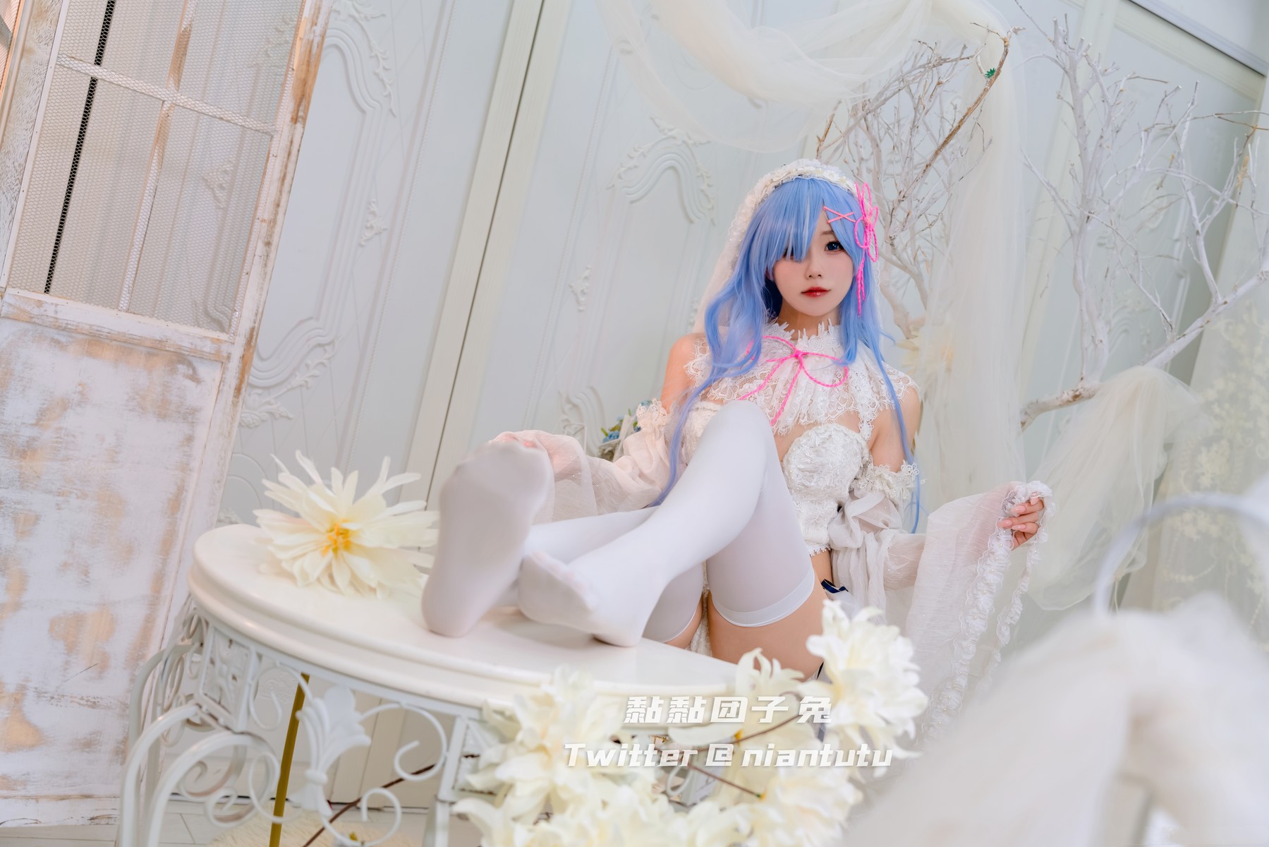 Cosplay 黏黏团子兔 长发蕾姆(10)