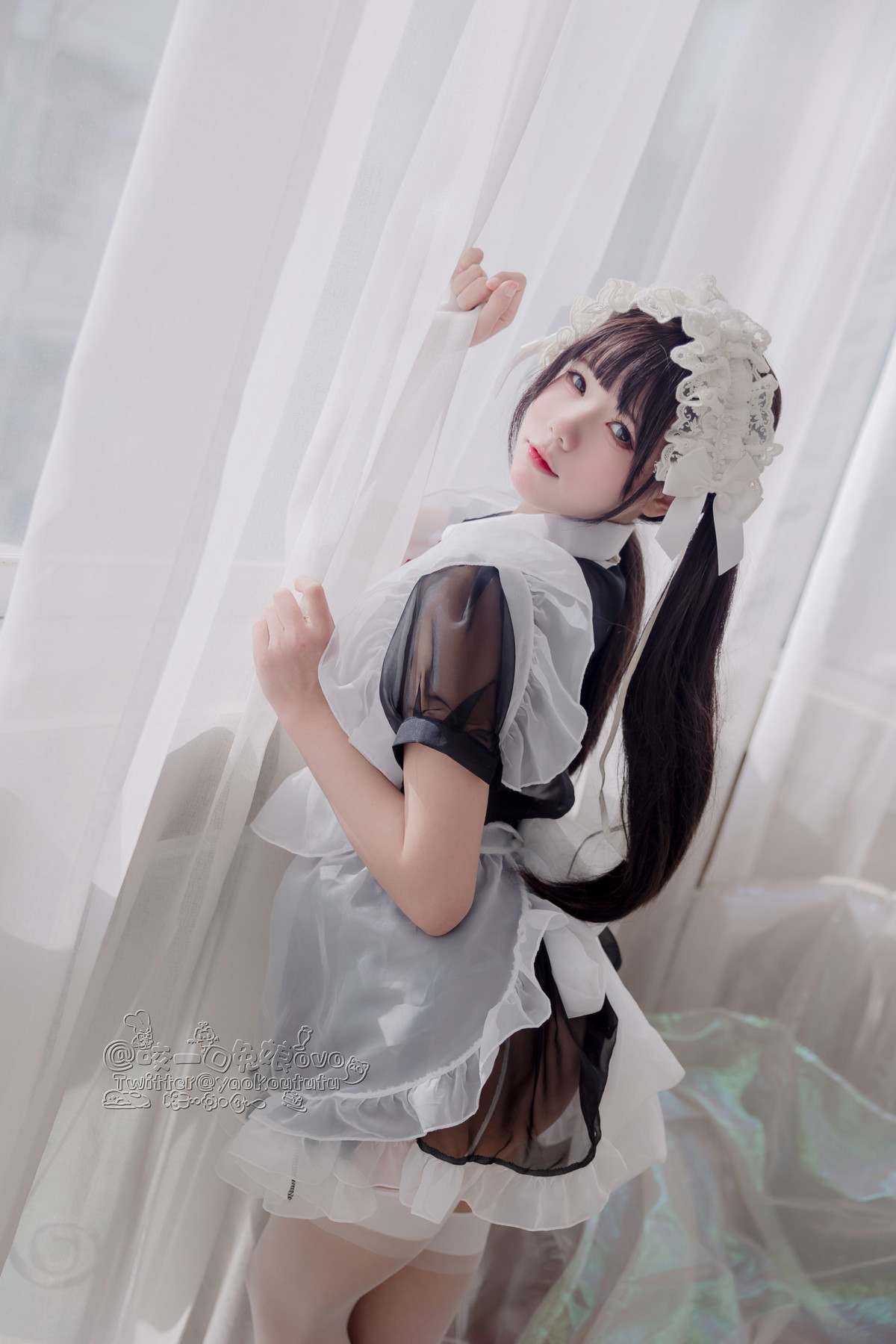 Cosplay 黏黏团子兔 黑白女仆(9)