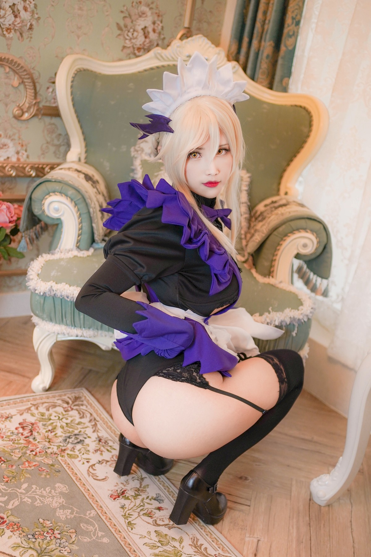 Cosplay KaYa萱 阿尔托莉雅女仆(12)