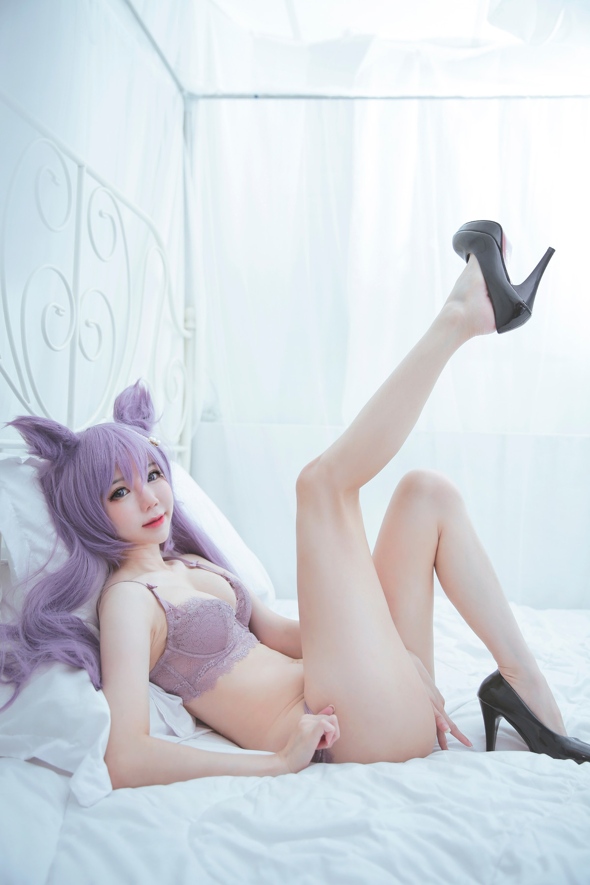 Sally多啦雪 Cosplay Keqing 刻晴 Lingerie Ver.(30)