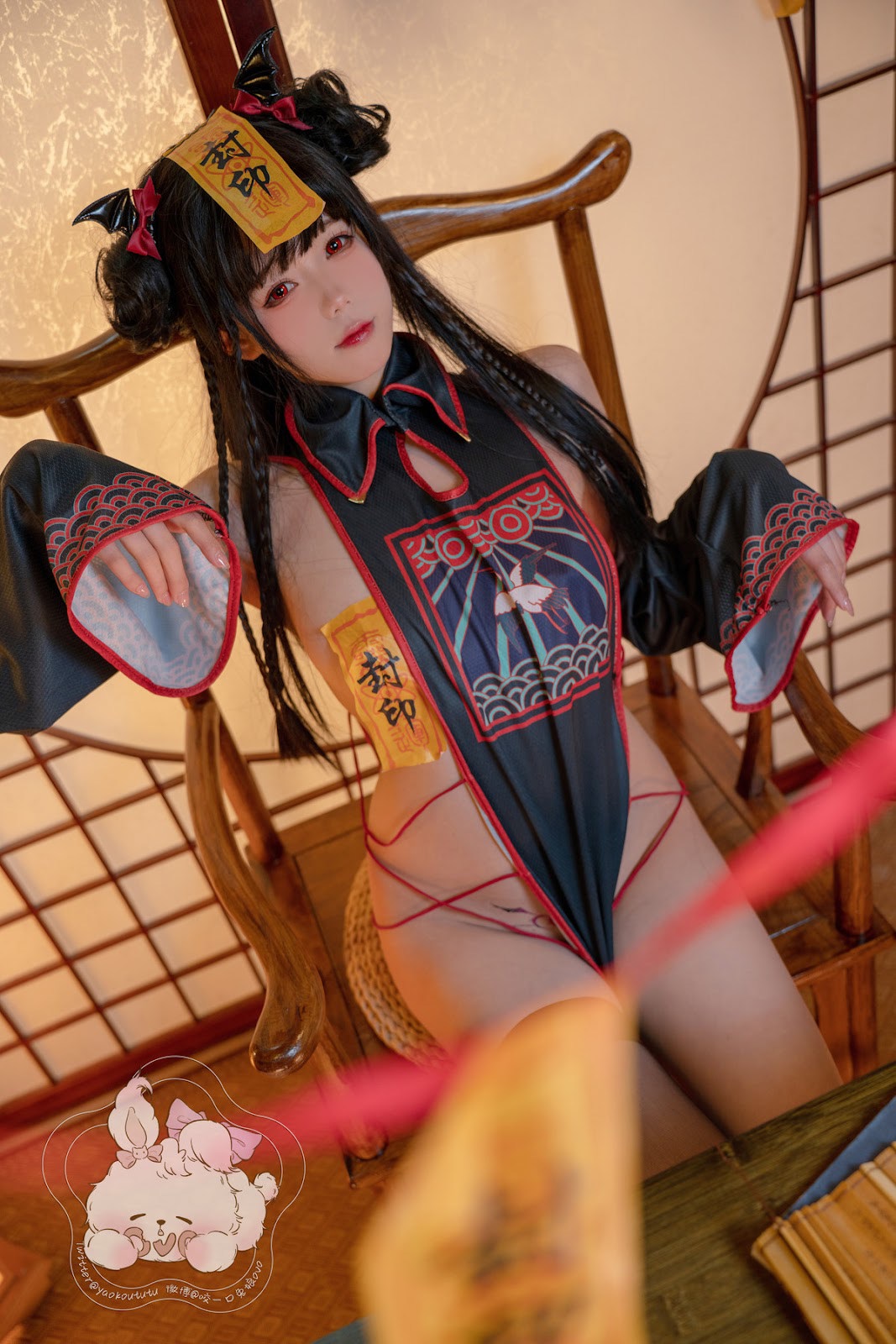 Cosplay 黏黏团子兔 僵尸蹲蹲(14)