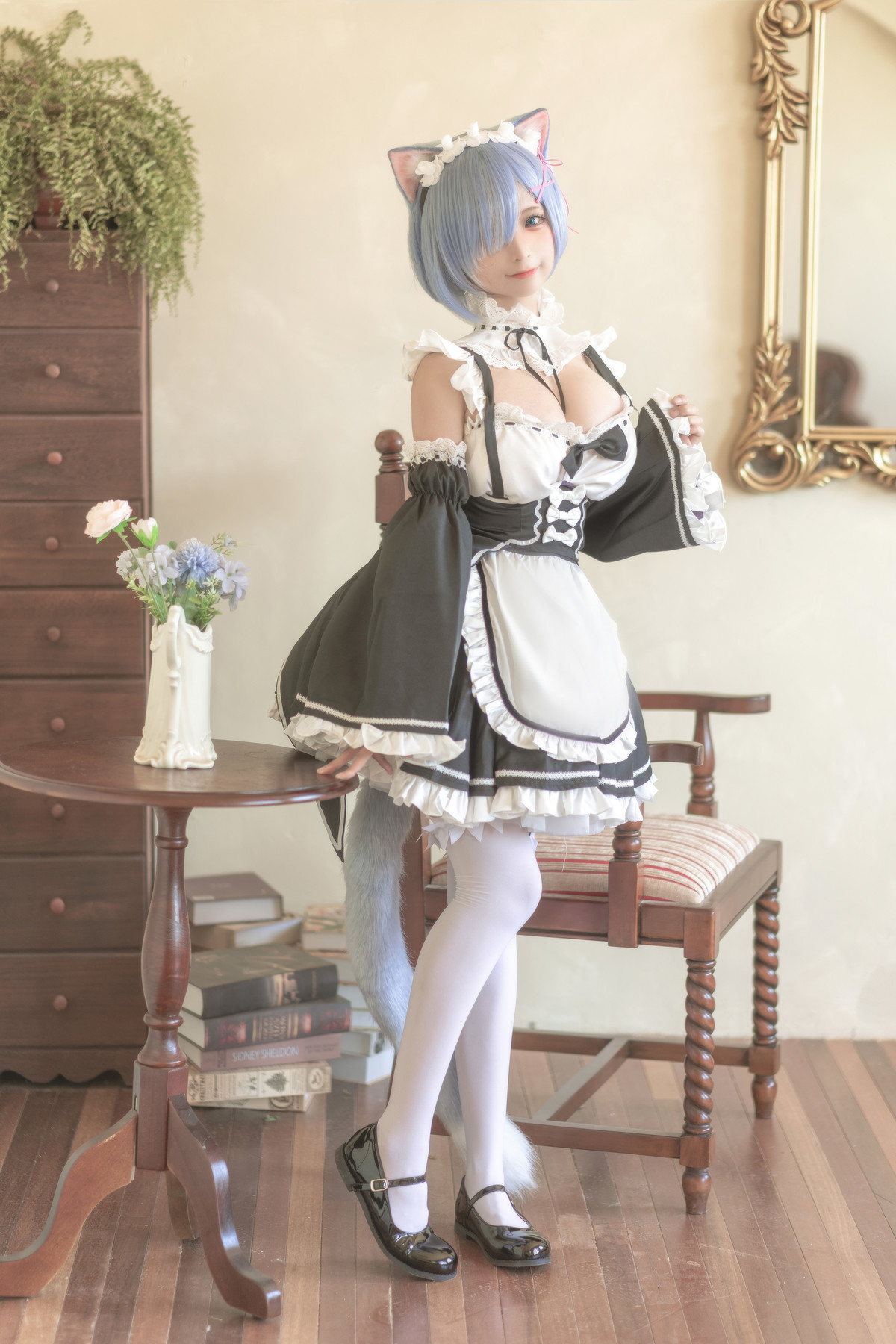 蠢沫沫 Cosplay 雷姆(4)