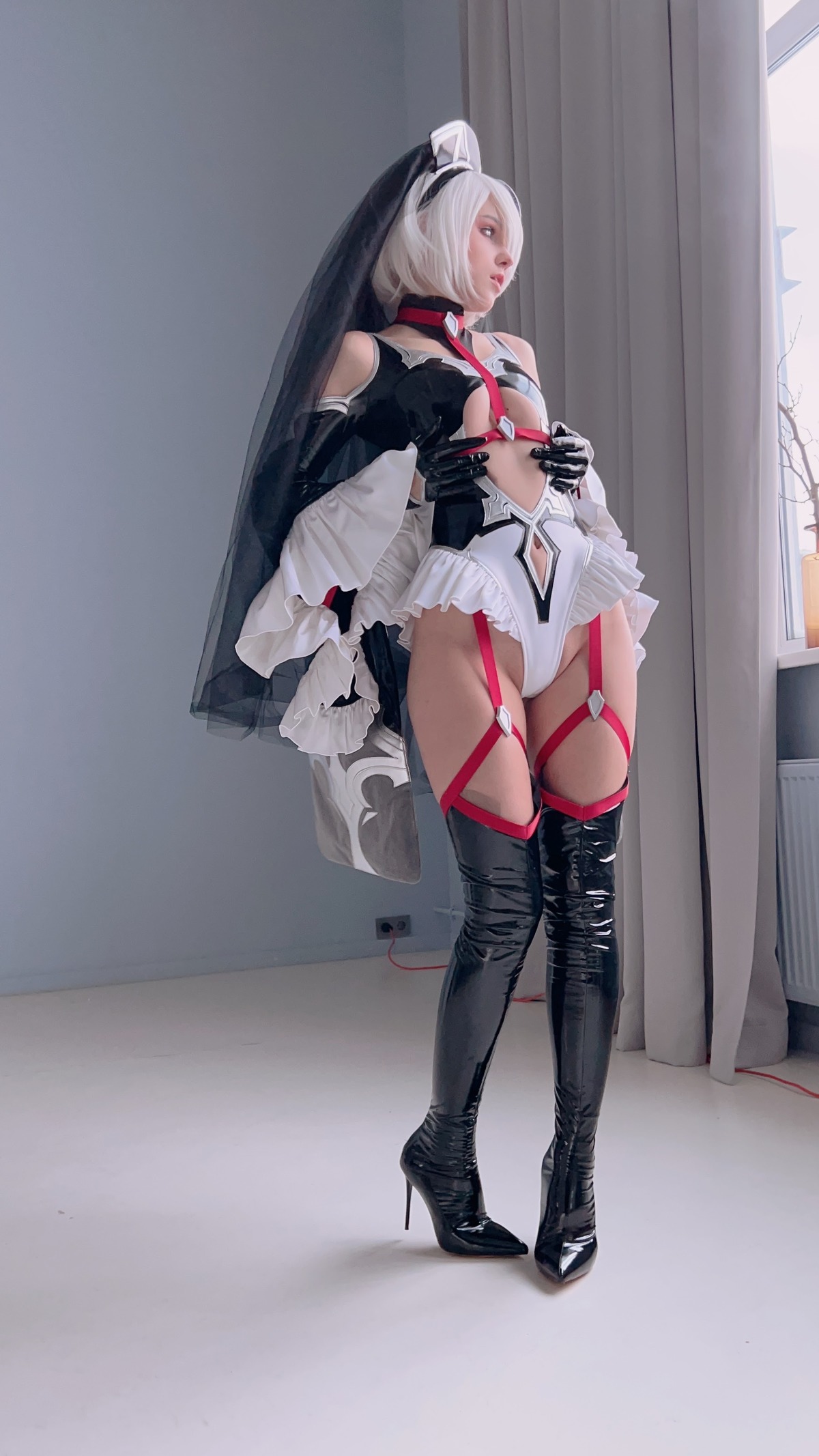 Shirogane Cosplay 2B ヨルハ２号Ｂ型 Bride Ver.(37)