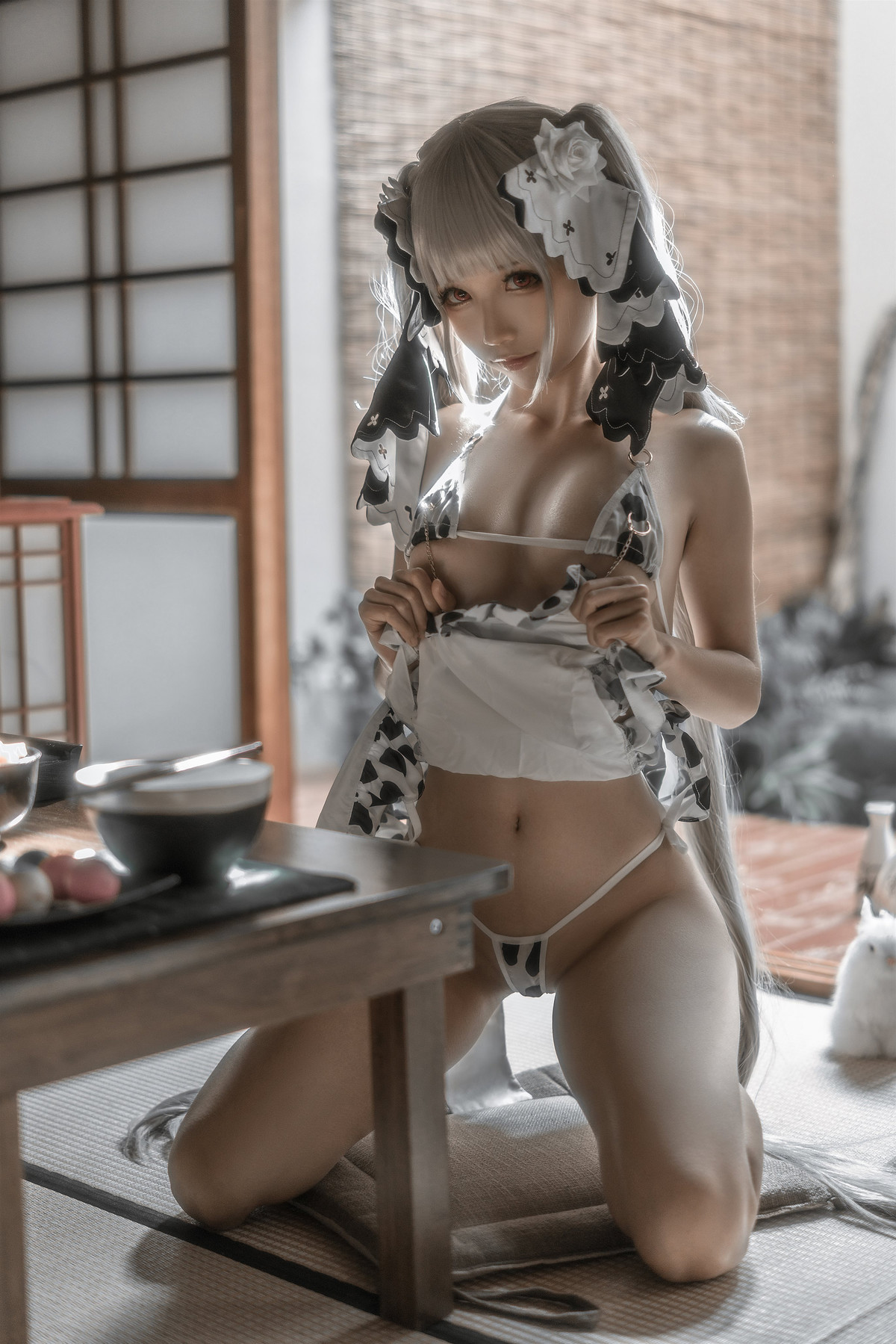 蠢沫沫 Cosplay 可畏婚纱绅士版(15)