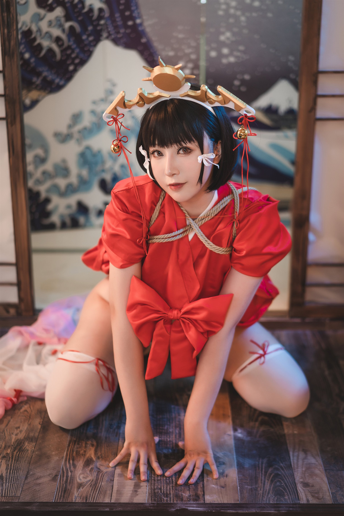 Cosplay 小容仔咕咕咕 黑兽巫女辉夜(17)