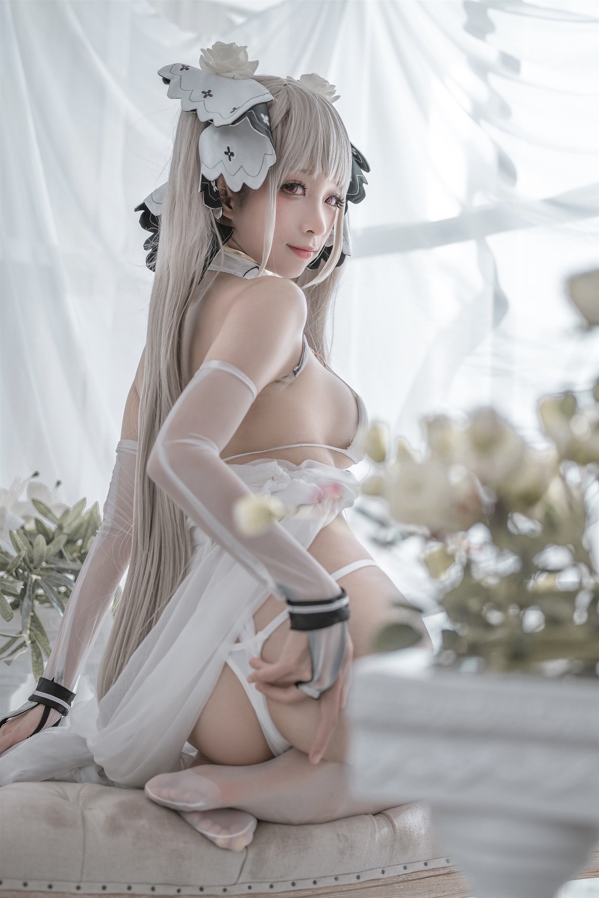 蠢沫沫 Cosplay 可畏婚纱(46)