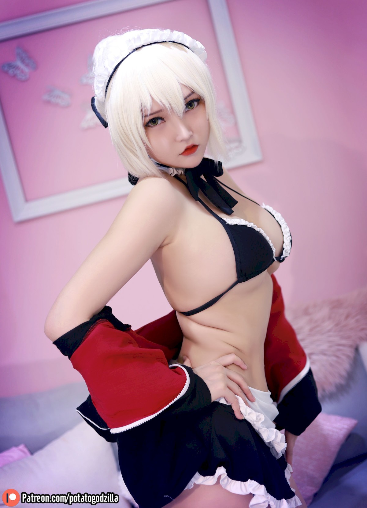 Potato Godzilla Cosplay セイバーオルタ メイド Ver.(15)