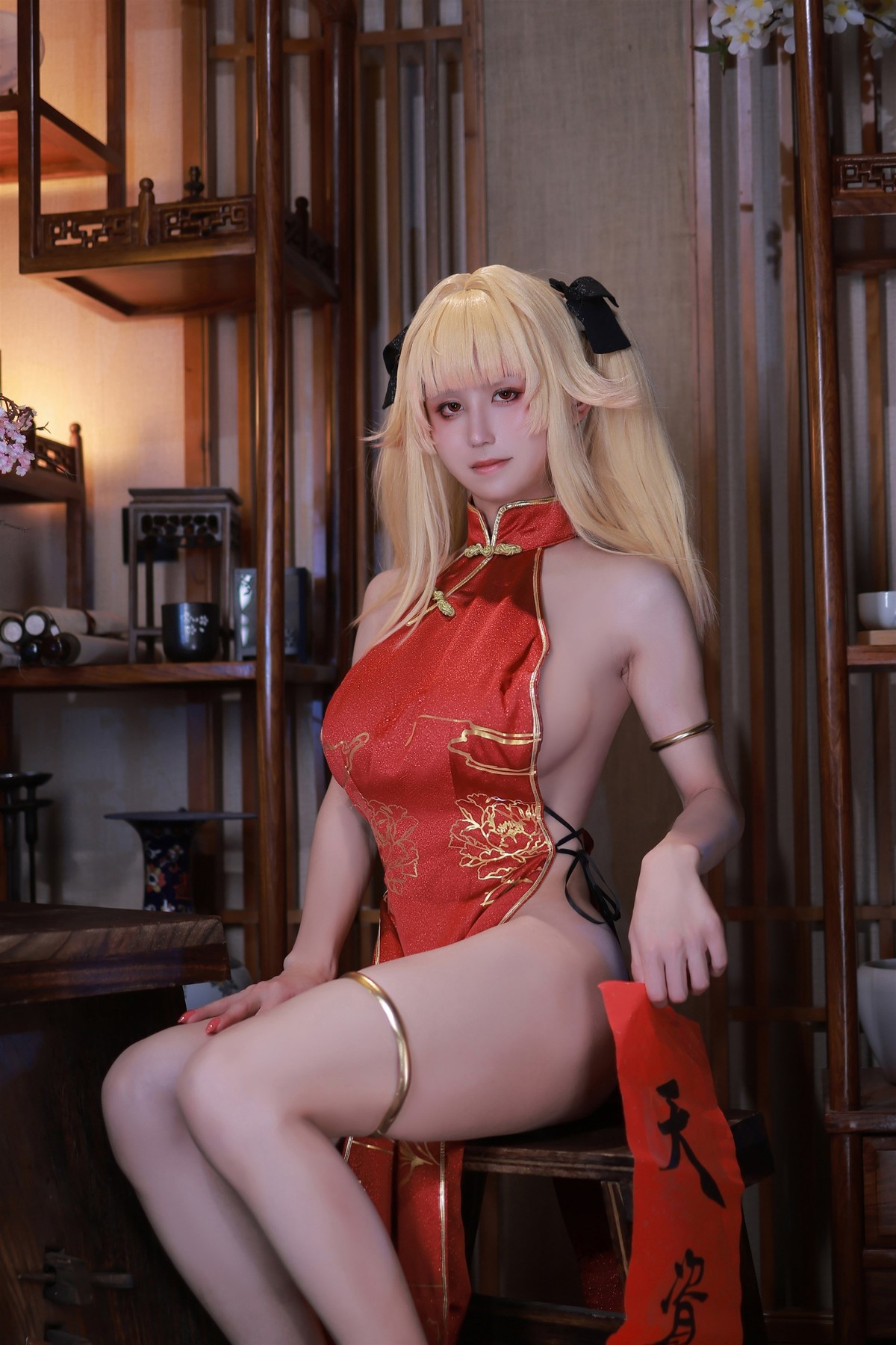 Cosplay 桜满三时 萌姬联合 旗袍(18)