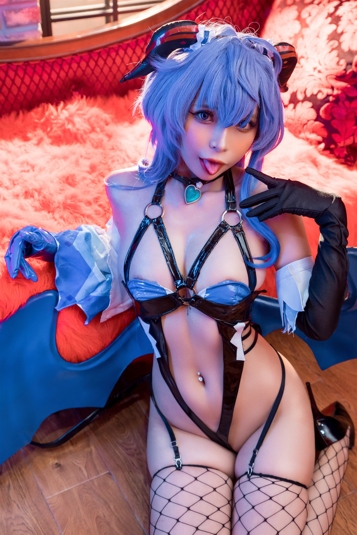 Cosplay Umeko.J Ganyu Succubus Set.01(17)