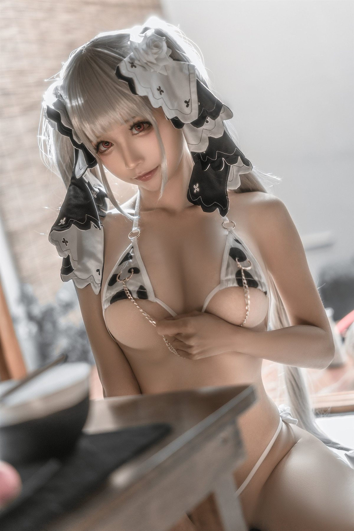 蠢沫沫 Cosplay 可畏婚纱绅士版(20)