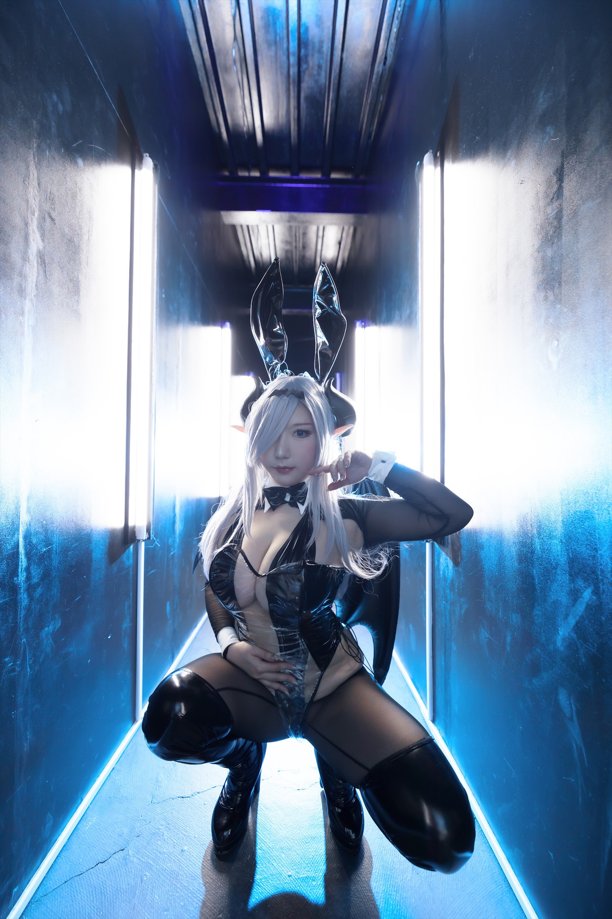 Cosplay SAKUサク See-through Bunny Succubus Set.01(34)