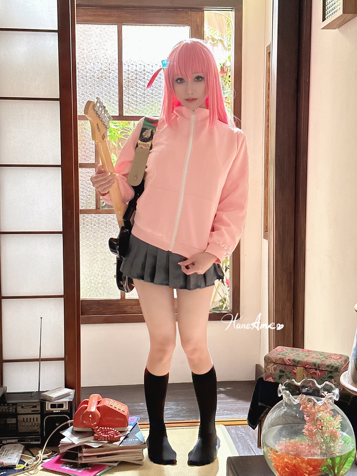 Cosplay 雨波HaneAme Bocchi 孤獨搖滾(28)