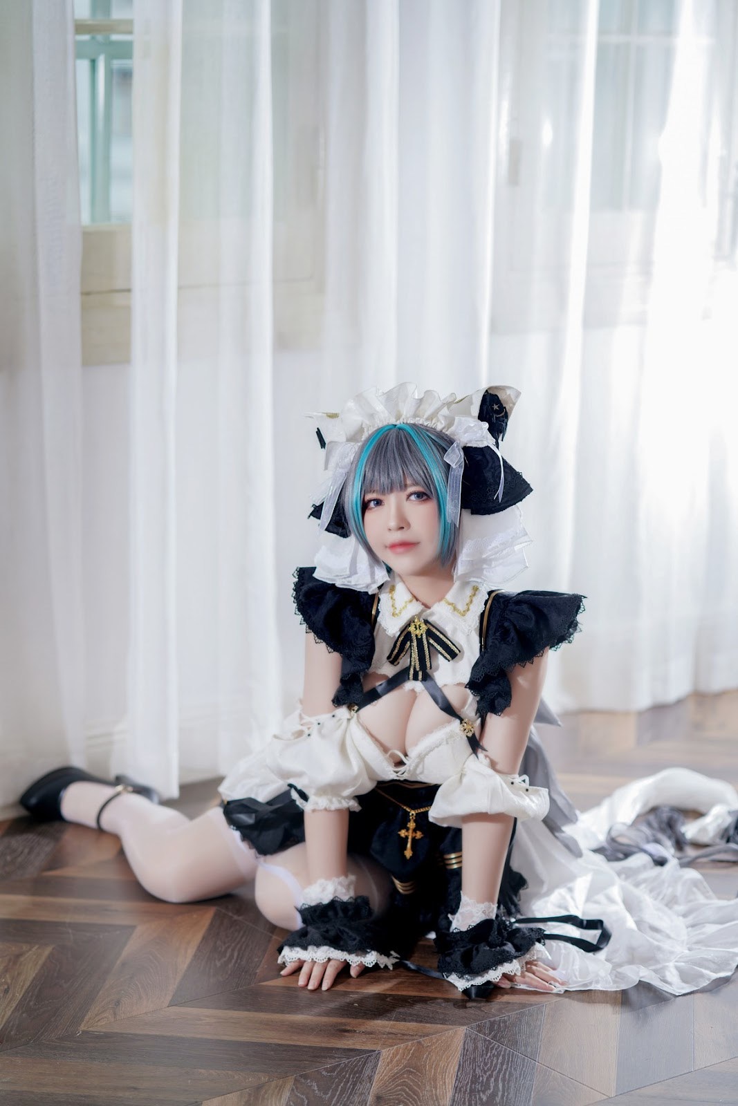 Cosplay 半半子 柴郡(14)