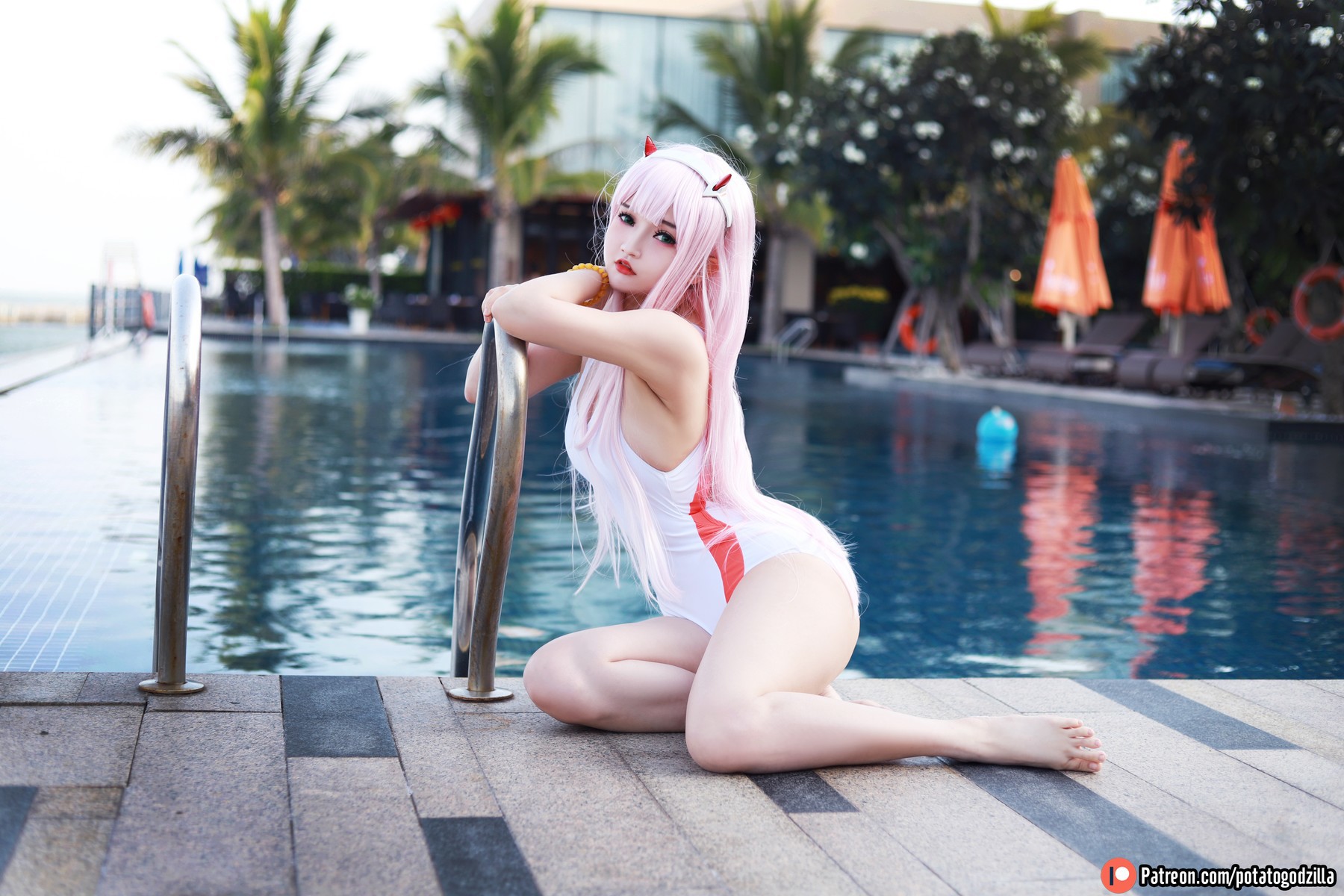 Cosplay Potato Godzilla Zero Two Swimsuit(12)