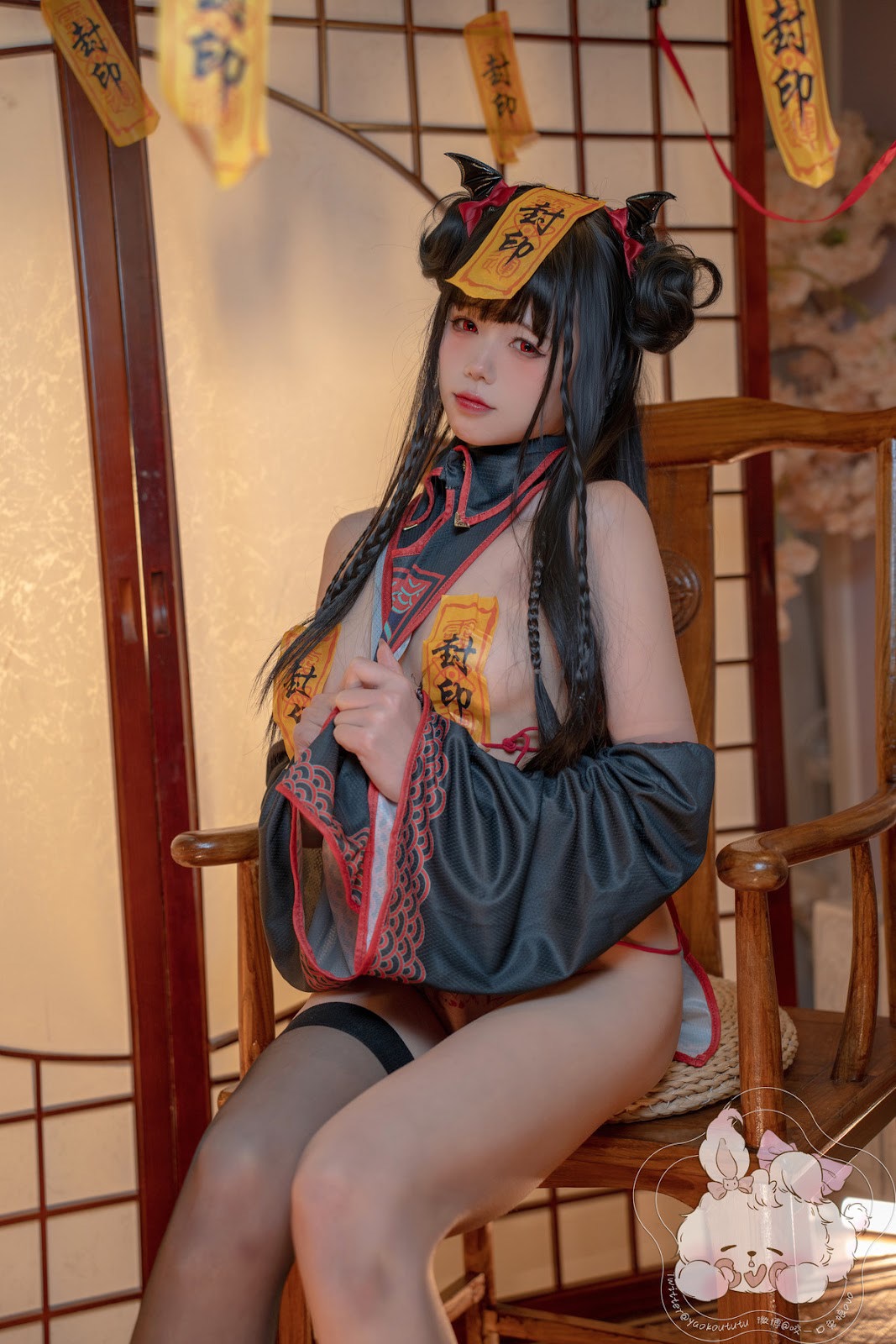 Cosplay 黏黏团子兔 僵尸蹲蹲(29)