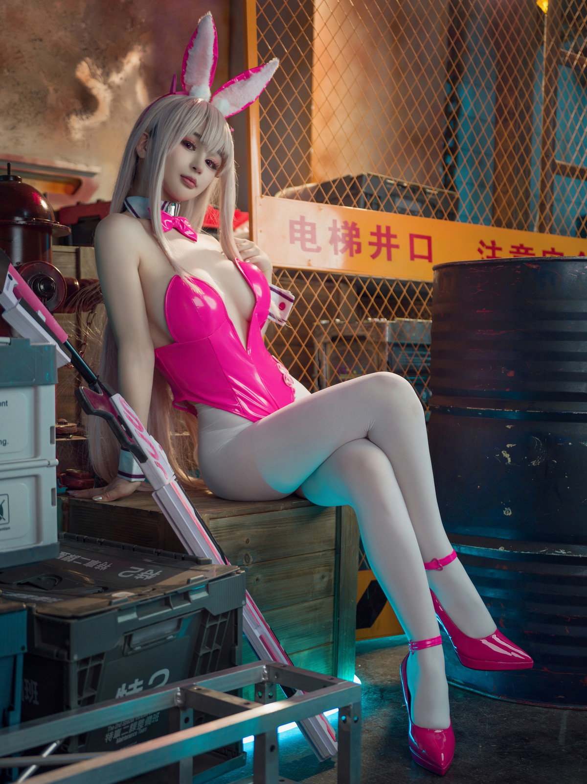 Cosplay 桜井宁宁 Viper Bunny 毒蛇兔女郎(23)