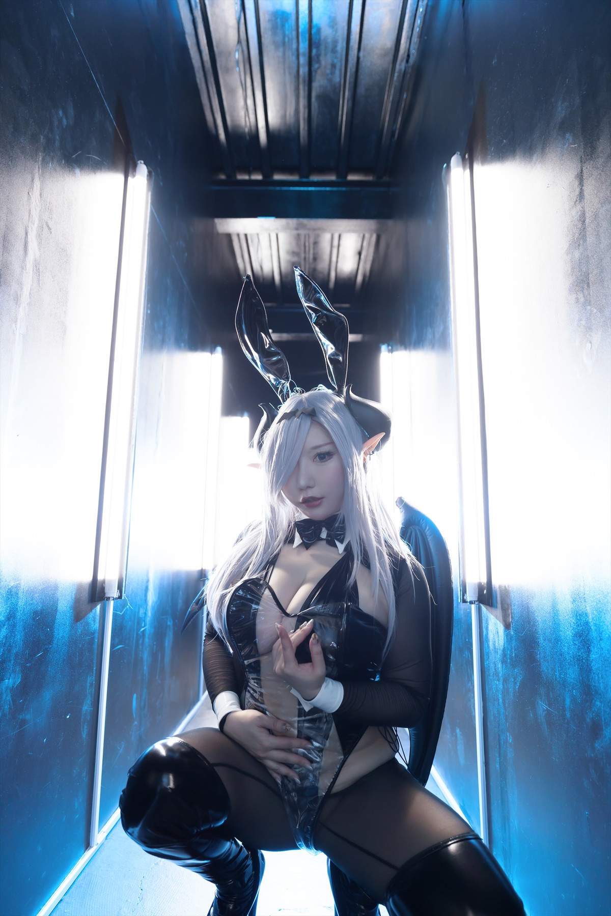 Cosplay SAKUサク See-through Bunny Succubus Set.01(33)