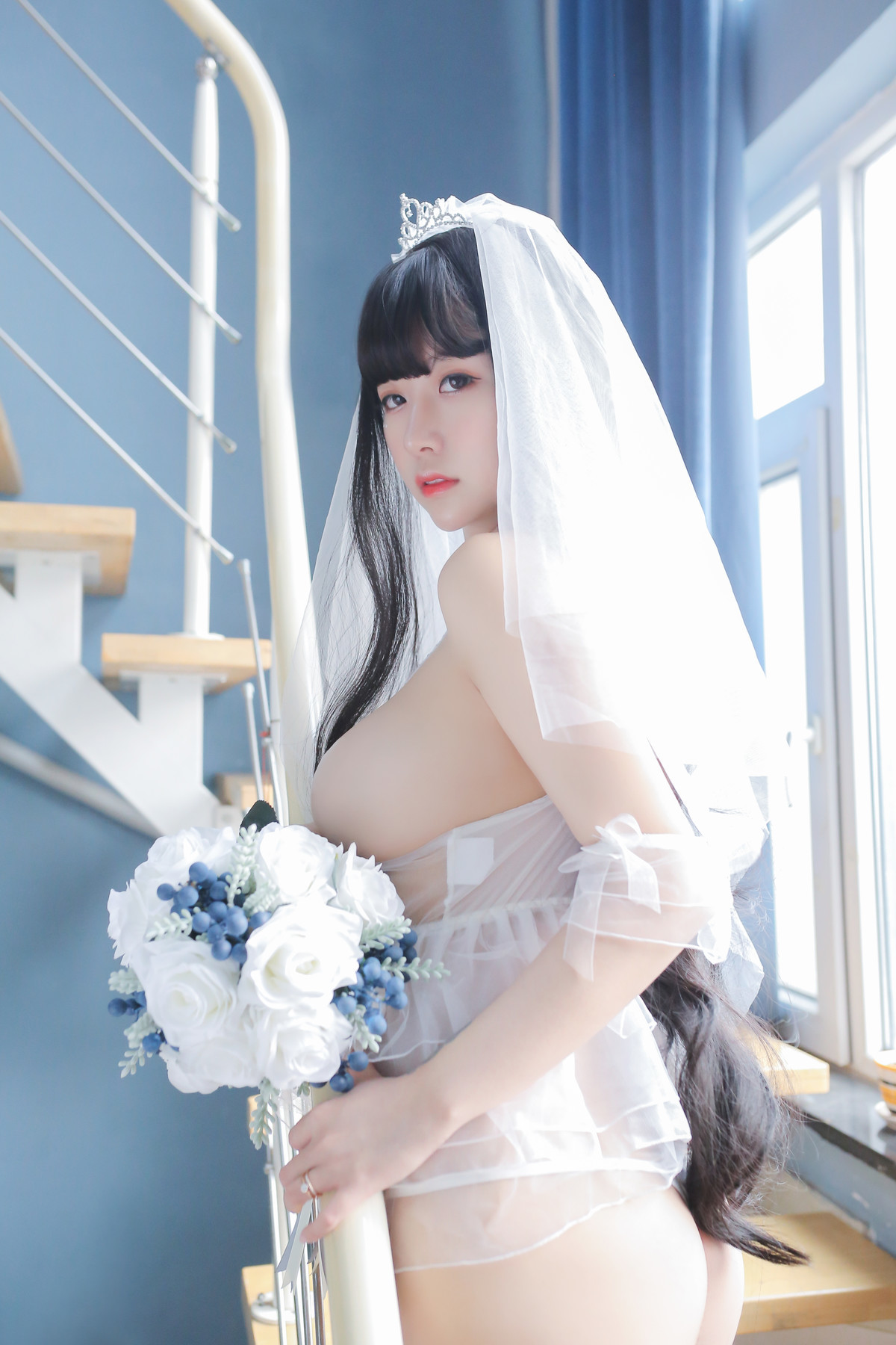 Cosplay 猫九酱Sakura 长发婚纱 Set.02(10)