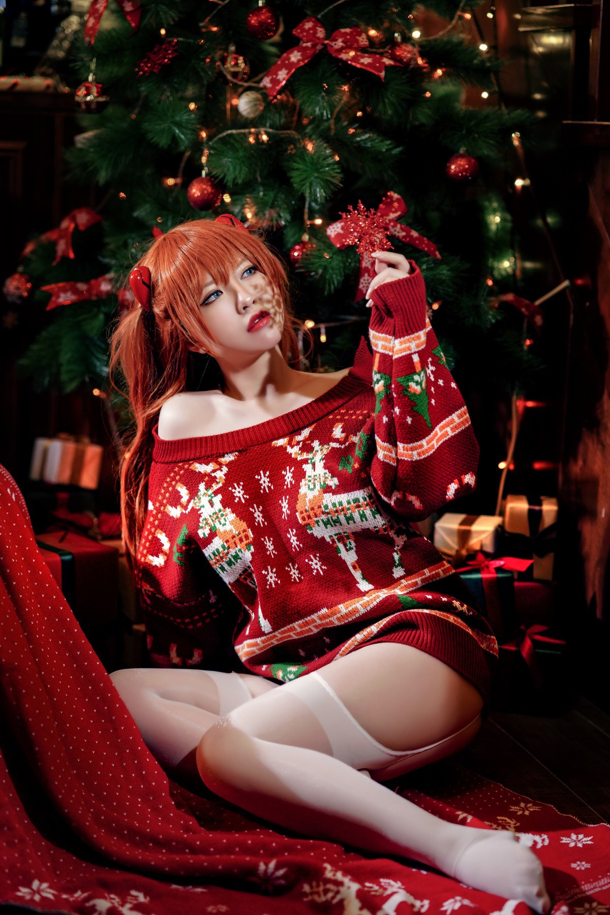 Cosplay 半半子 式波・ASUKA Christmas(26)