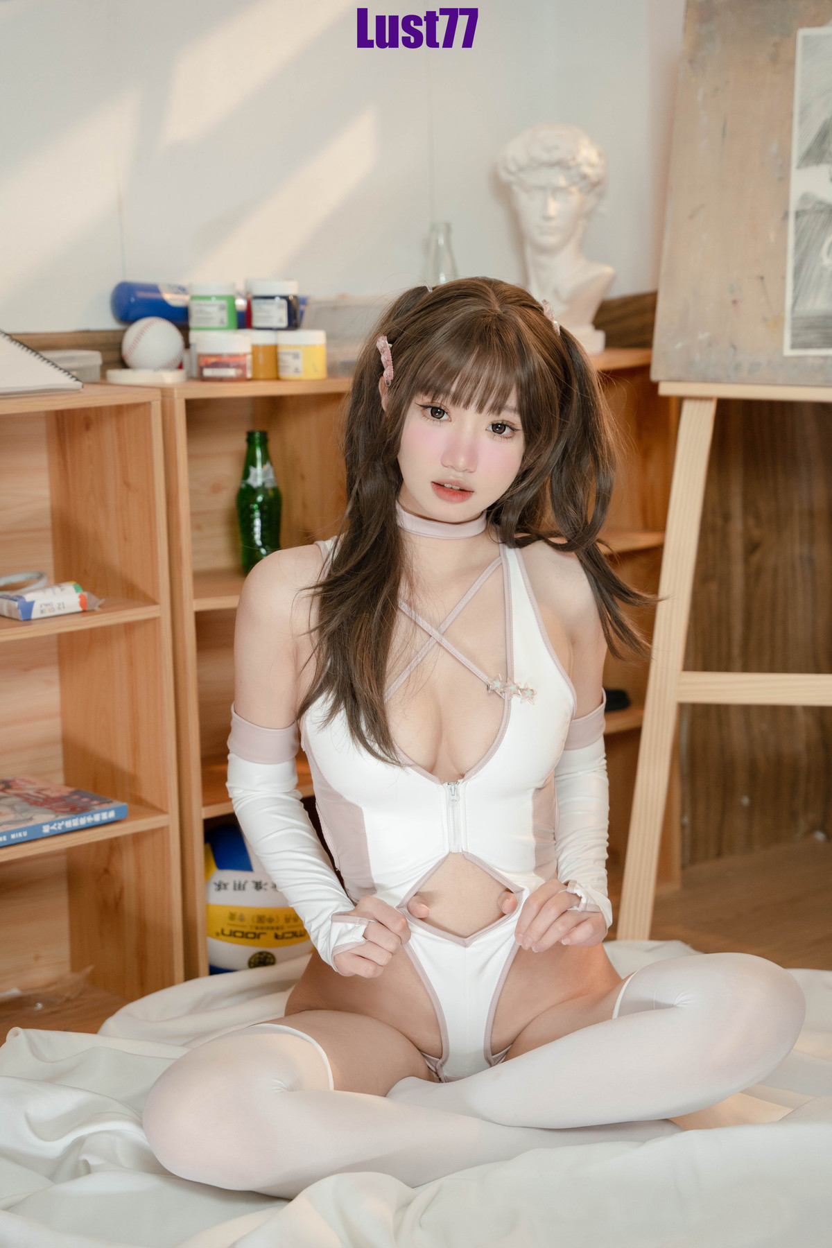 Cosplay 柒柒要乖哦 粉色泳衣 Set.02(5)