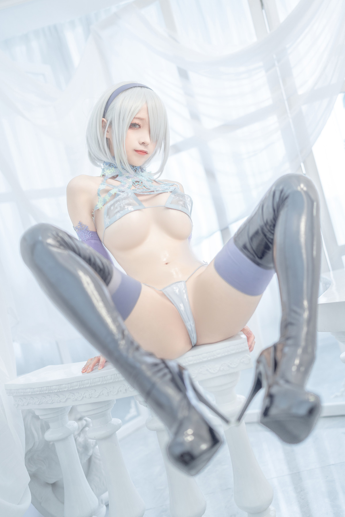 蠢沫沫 Cosplay 2b 冰雪 ice and snow(22)