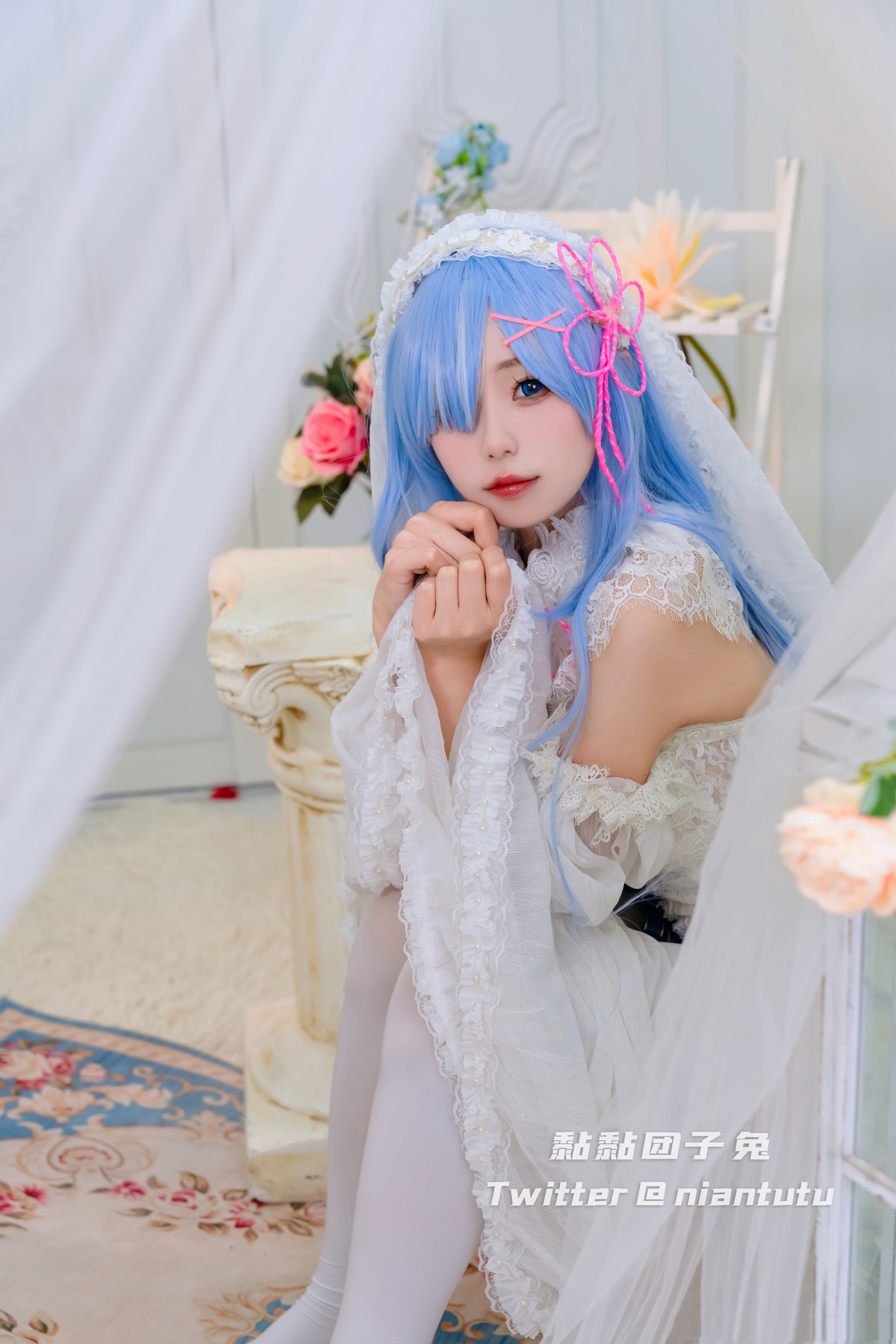 Cosplay 黏黏团子兔 长发蕾姆(8)