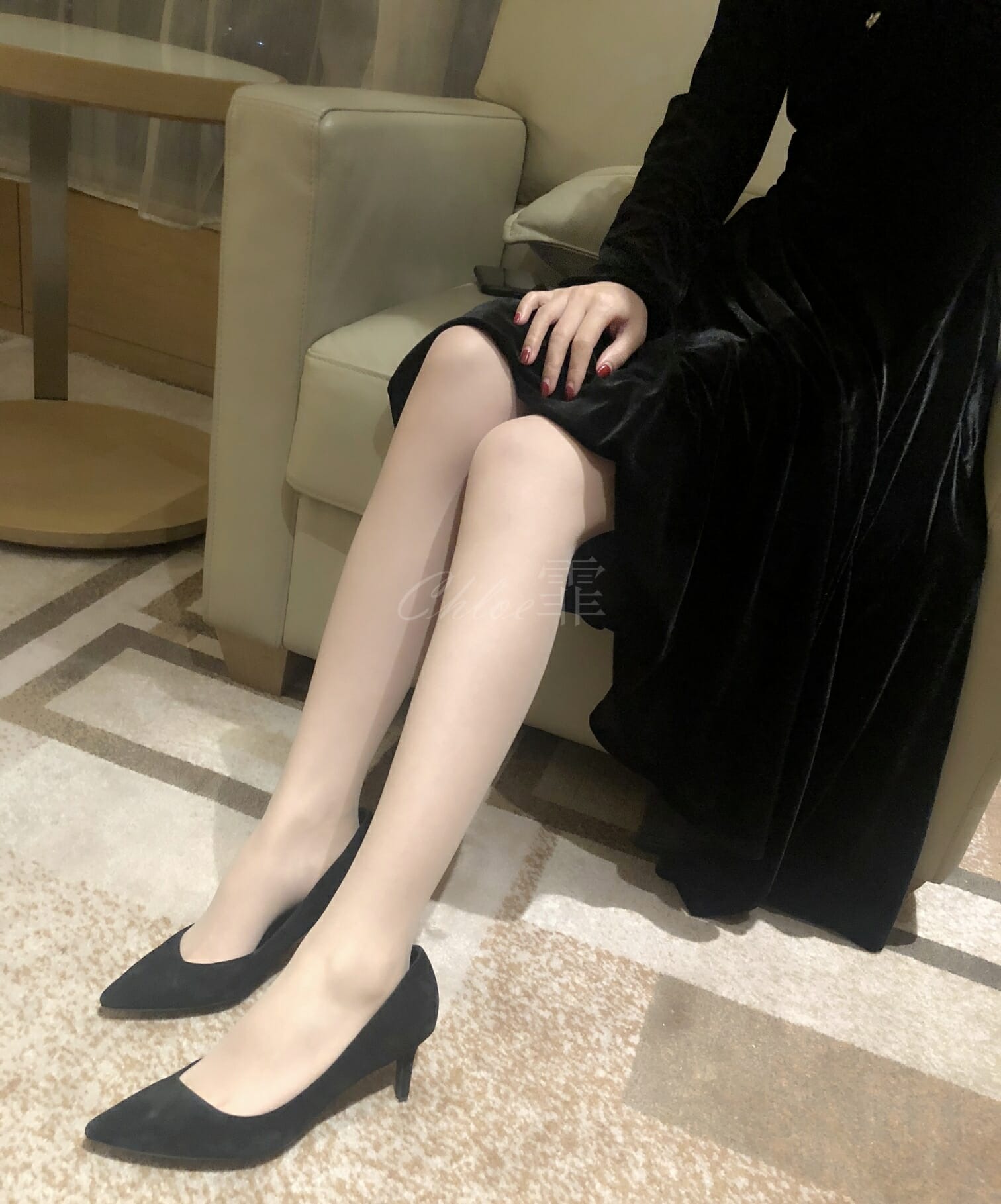 霏霏-女神套装、气质淑女蕾丝连衣裙、知性蕾丝连衣裙肉s黑高跟[77P](55)
