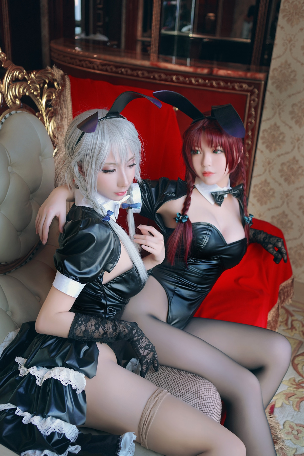 Cosplay 半半子Banbanko 索索 Sophia 红美铃 十六夜咲夜(23)