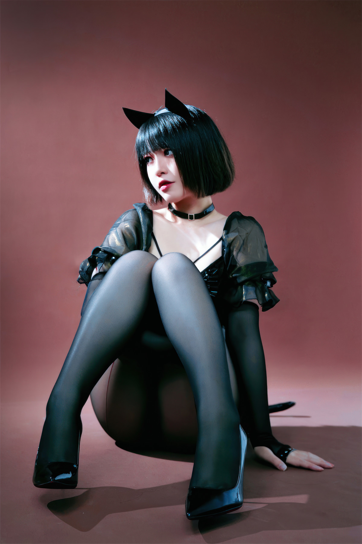 Cosplay 半半子Banbanko 黑猫NEKO(34)