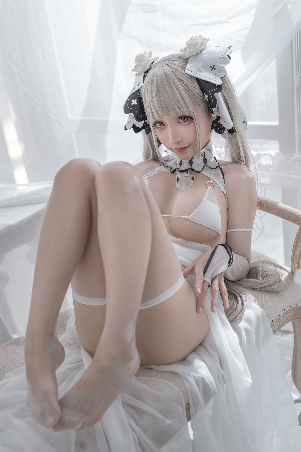 蠢沫沫 Cosplay 可畏婚纱(10)