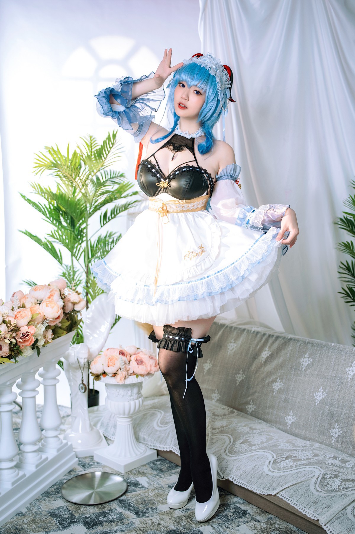 Cosplay Ying Tze 甘雨 Ganyu Maid(28)