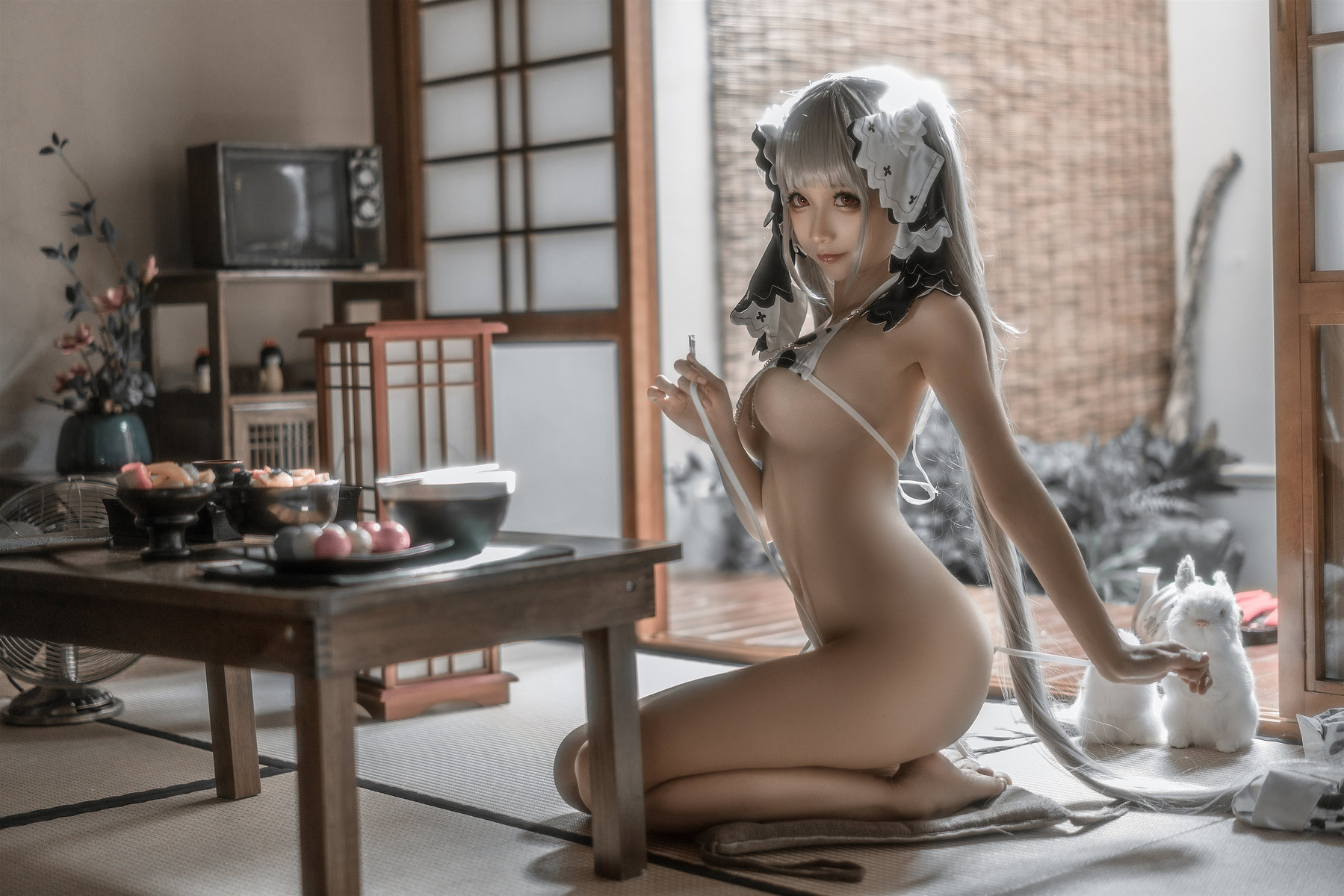 蠢沫沫 Cosplay 可畏婚纱绅士版(25)