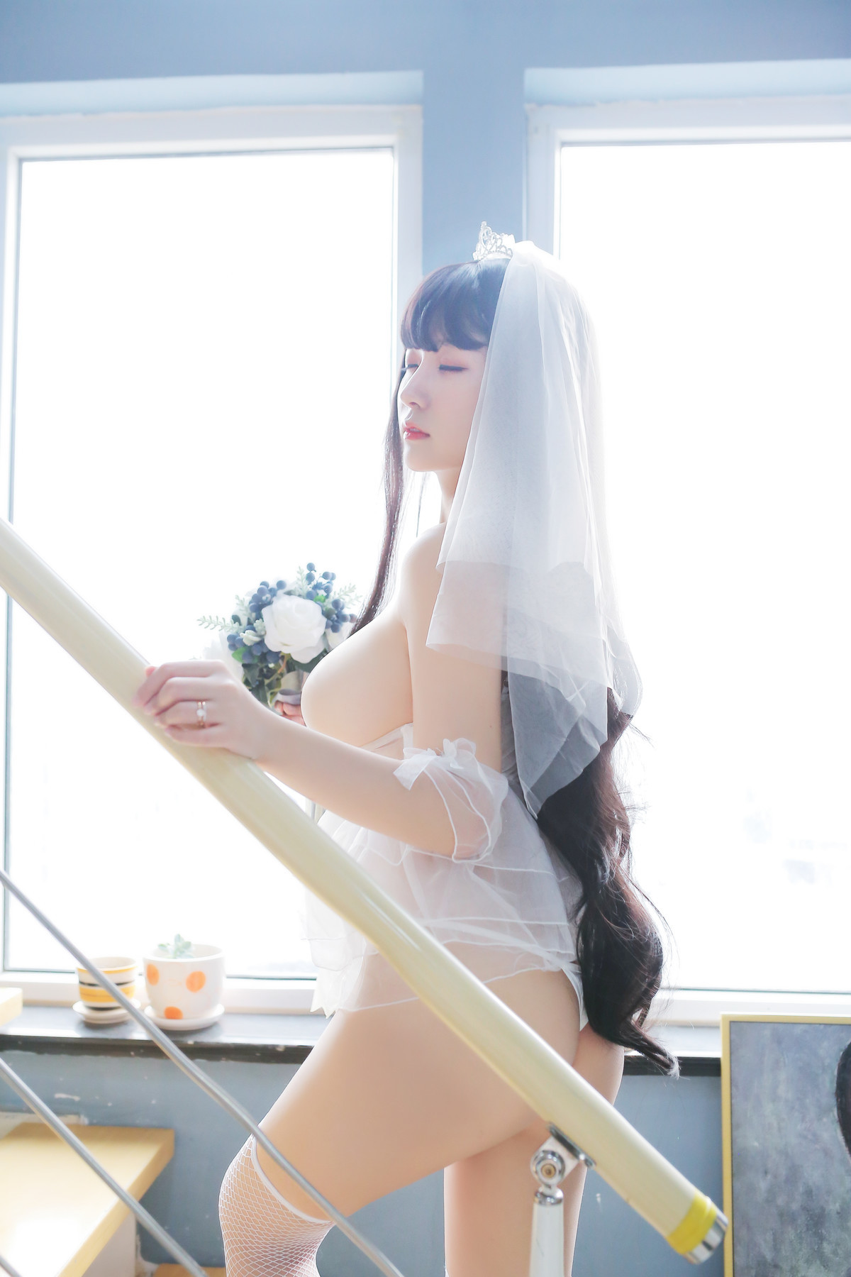 Cosplay 猫九酱Sakura 长发婚纱 Set.02(5)