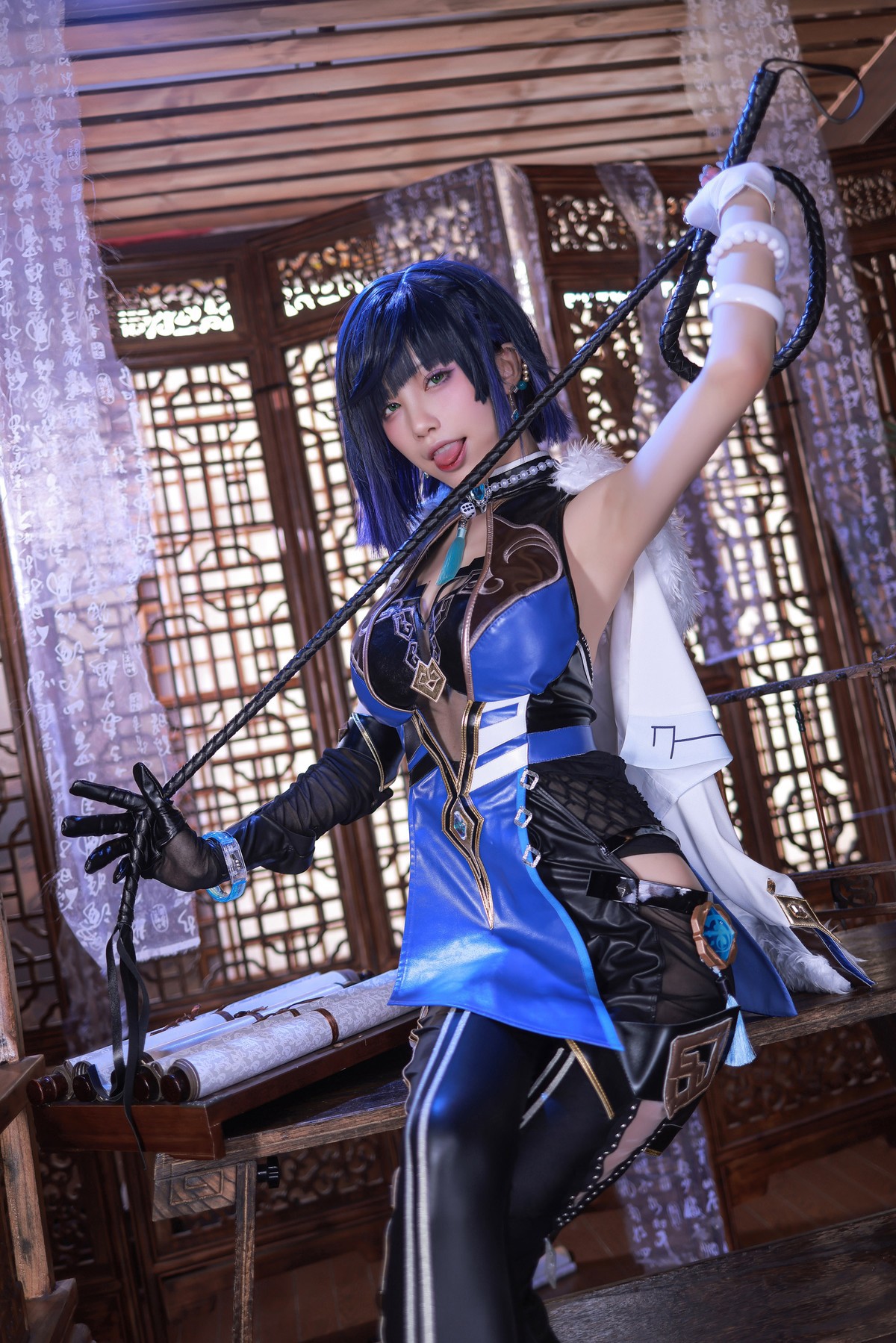 水淼aqua Cosplay 夜兰 Yelan(30)