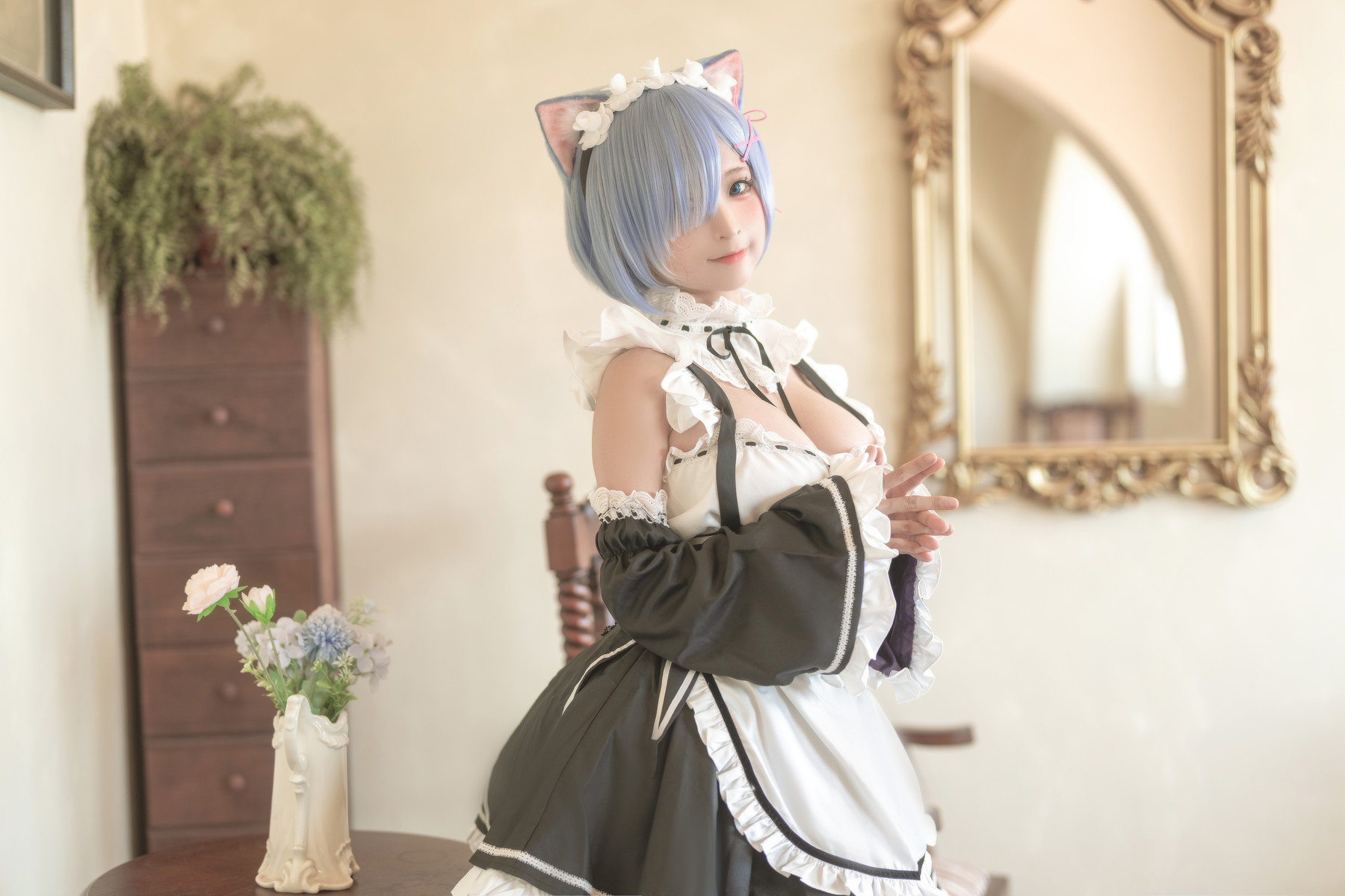 蠢沫沫 Cosplay 雷姆(8)