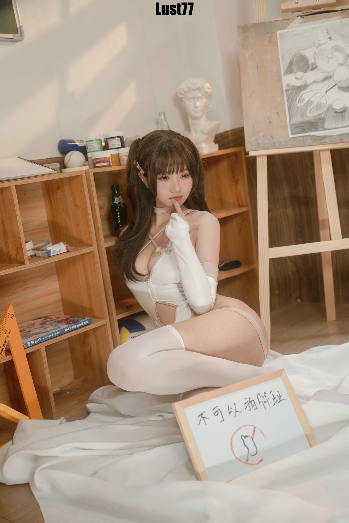 Cosplay 柒柒要乖哦 粉色泳衣 Set.02(20)