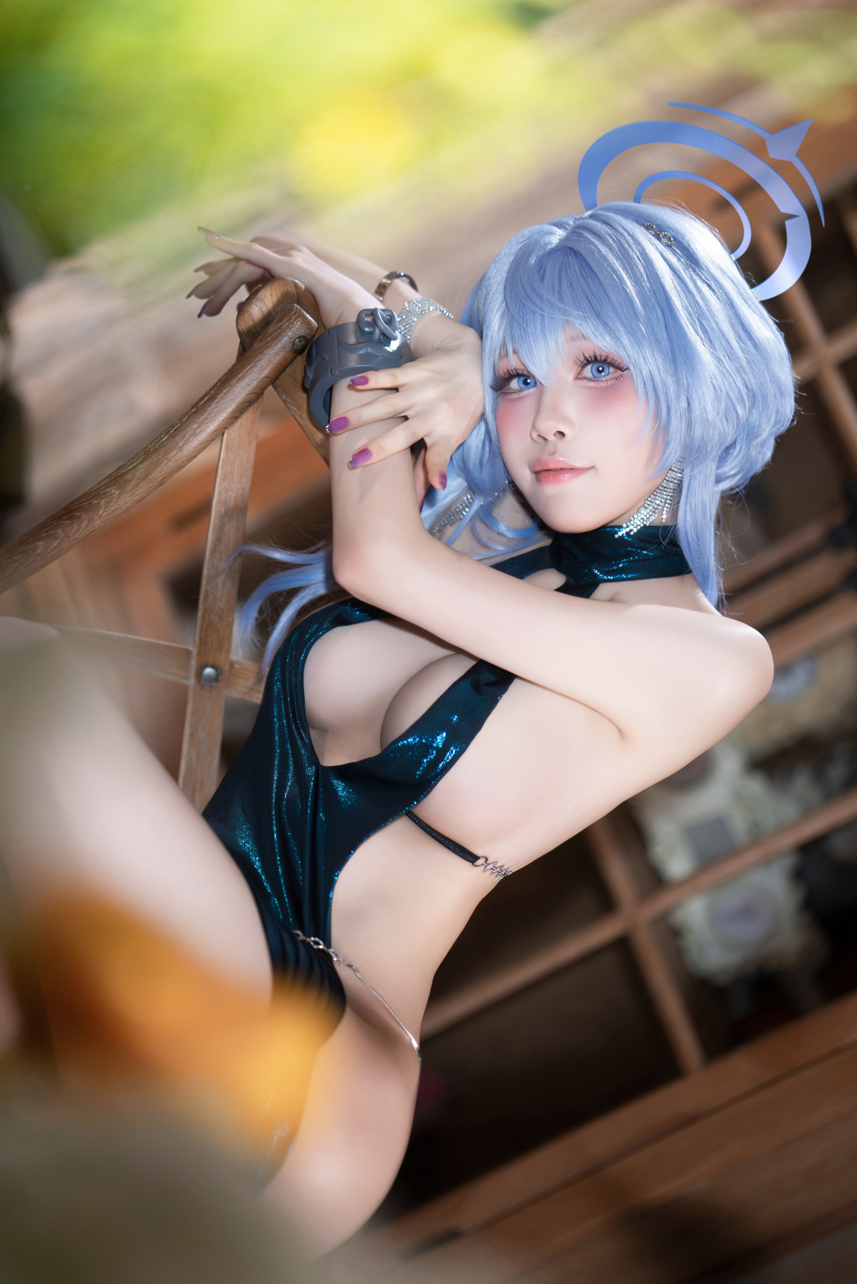 Cosplay 水淼Aqua 碧蓝档案 天雨亚子礼服 Set.01(11)