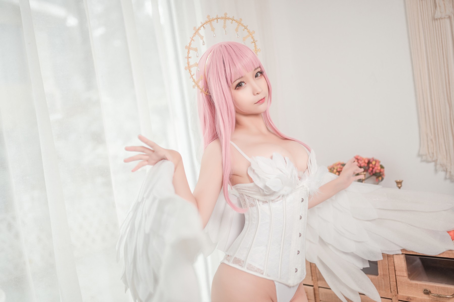 Cosplay 蠢沫沫 Chunmomo 沫沫真爱版 天使本-光天使(39)