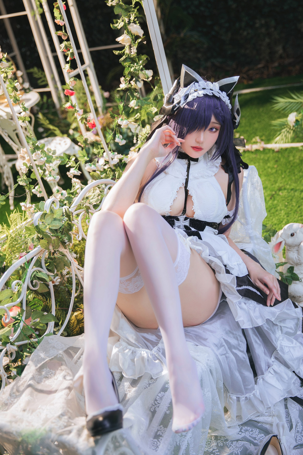 Cosplay 瓜希酱 碧蓝航线 奥古斯特女仆(3)