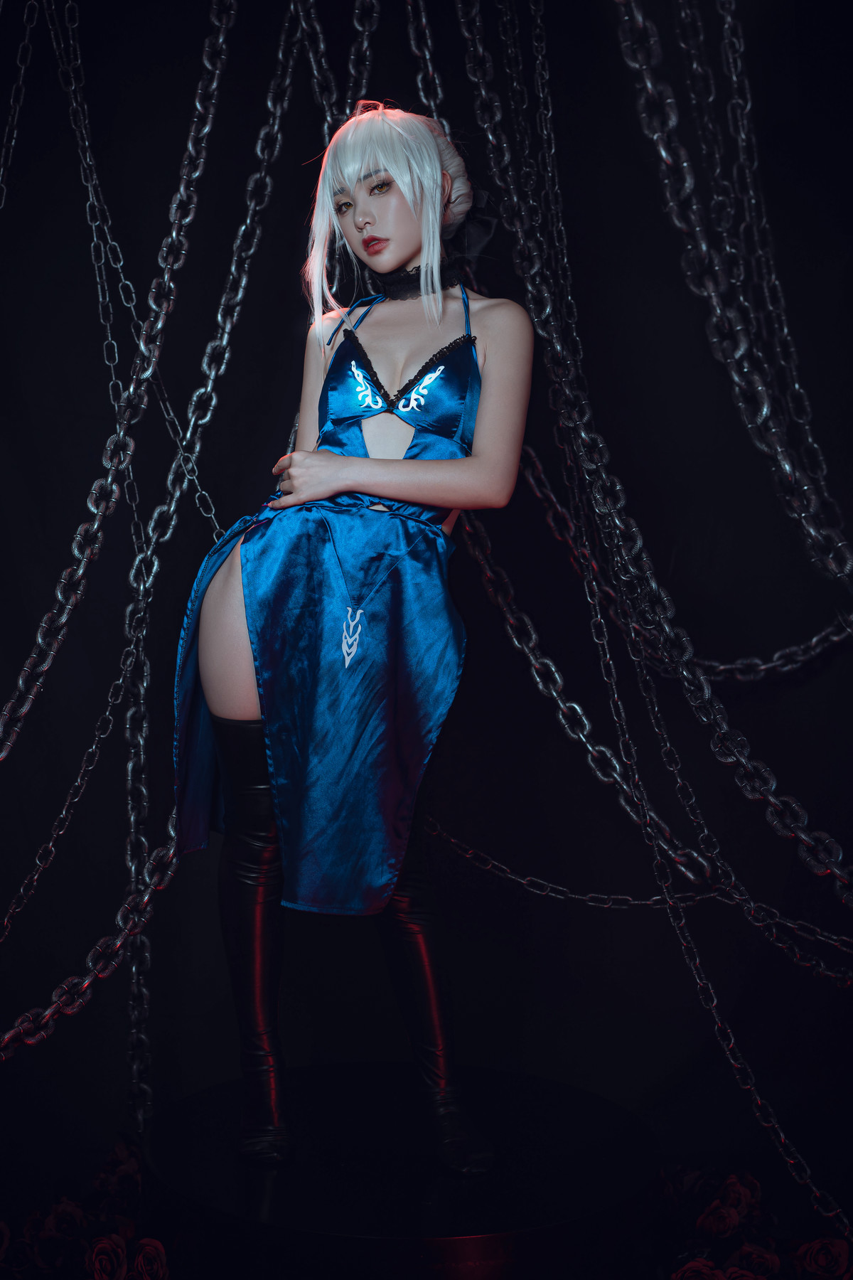 爆机少女喵小吉 Cosplay 黑呆 Saber Alter(22)