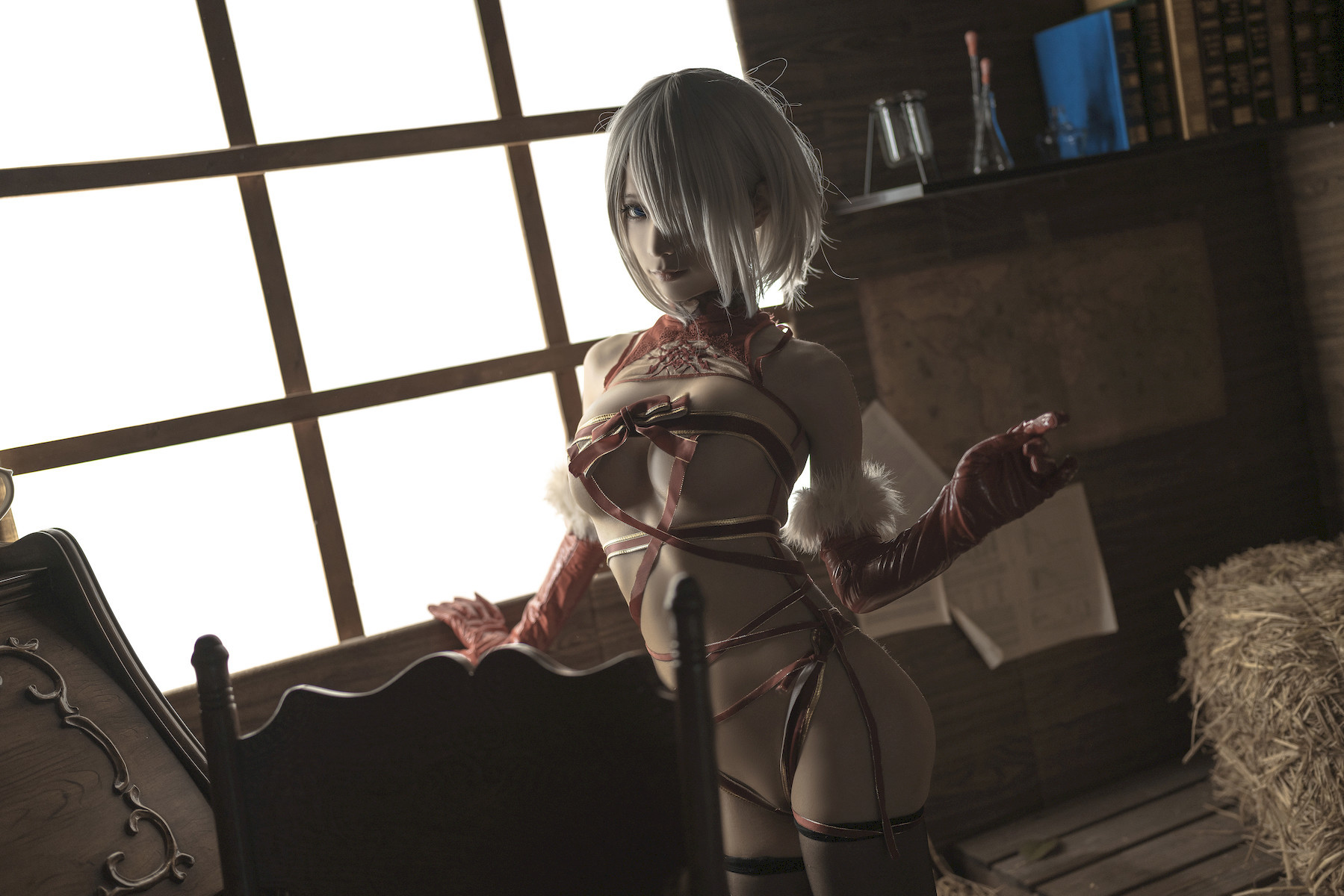 蠢沫沫 Cosplay 2B 圣诞 Christmas(32)