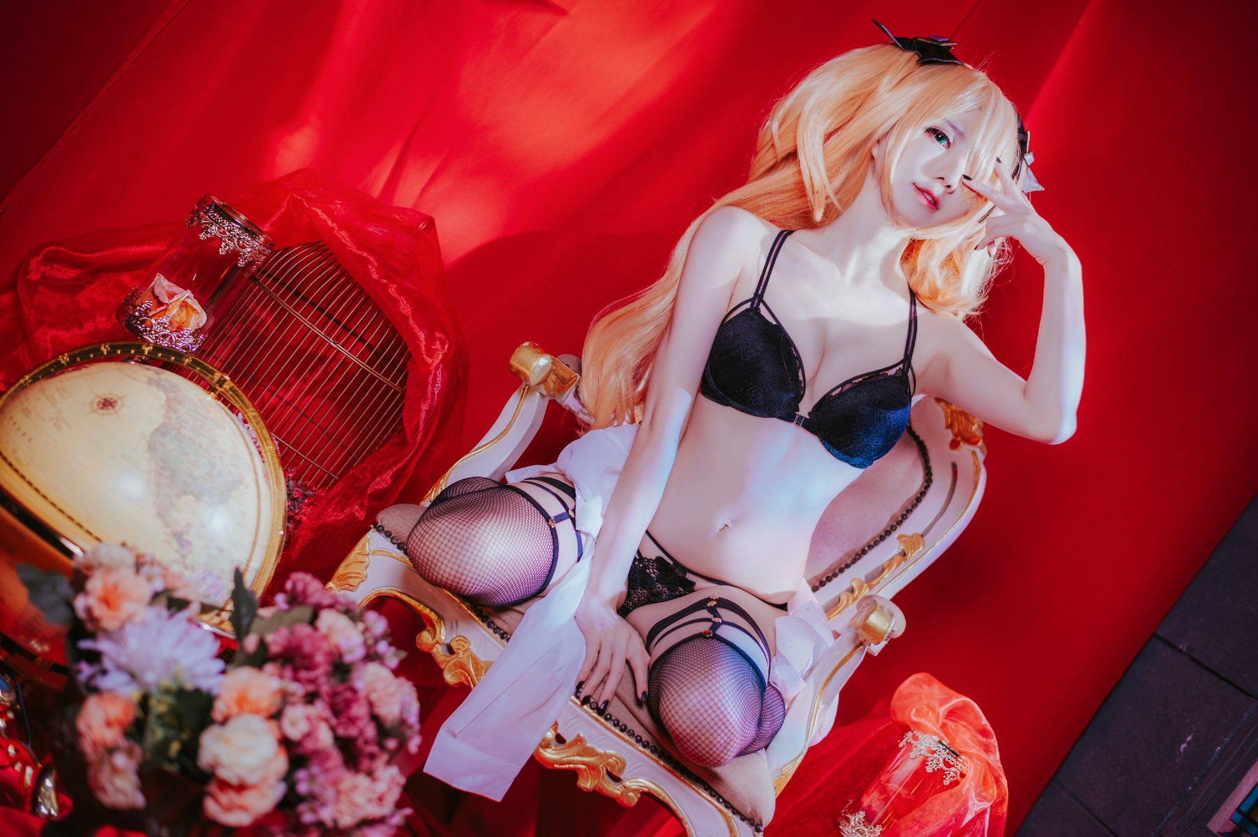 Cosplay Sally多啦雪 Fischl Gothic Lingerie(17)