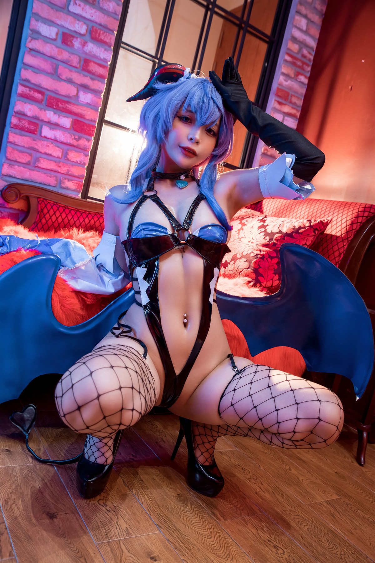 Cosplay Umeko.J Ganyu Succubus Set.01(12)