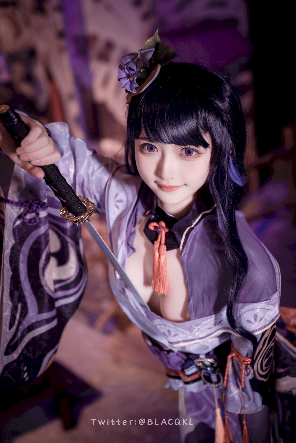 Cosplay 白莉愛吃巧克力 雷電將軍(4)