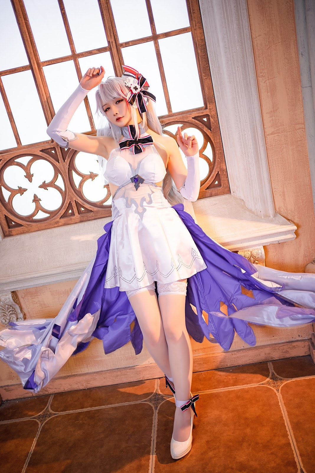 Cosplay 星之迟迟Hoshilily 秘密花园 欧根婚纱(19)