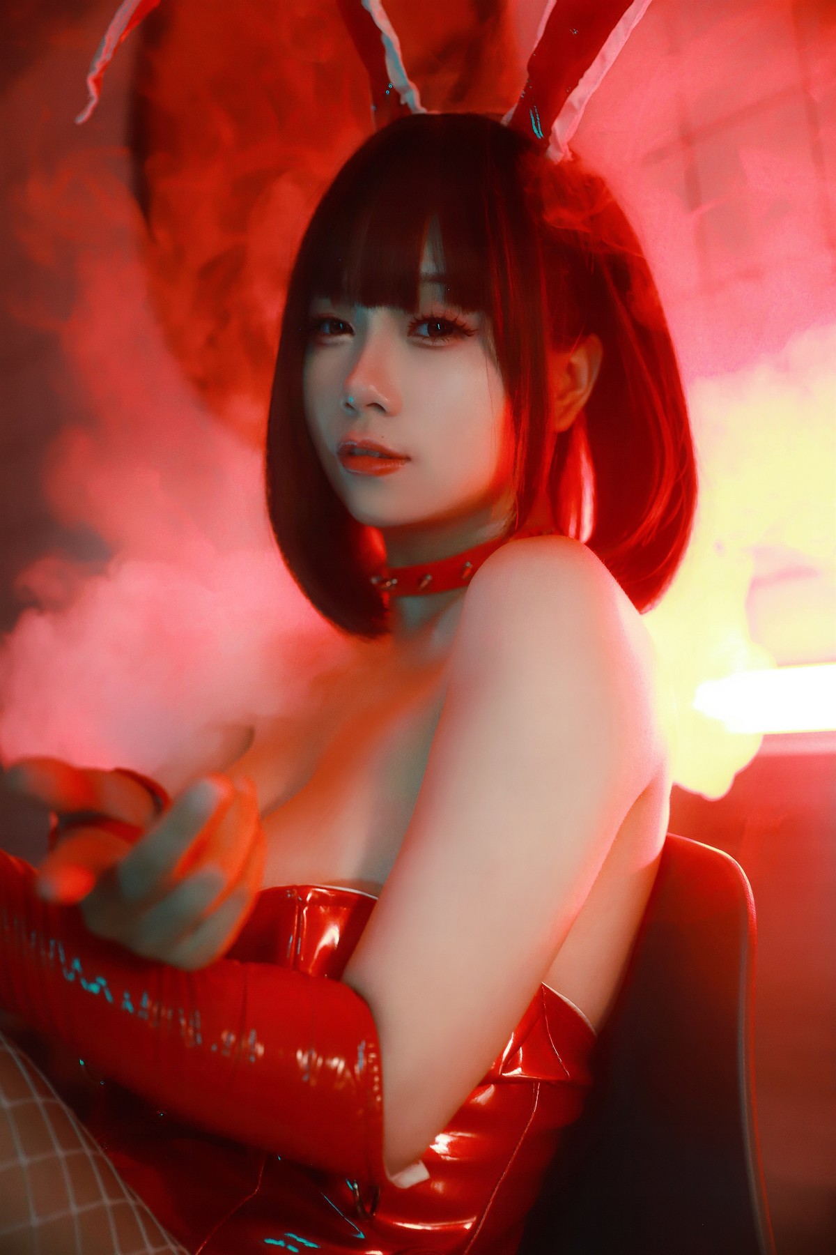 Cosplay 末夜787 红色兔女郎(18)