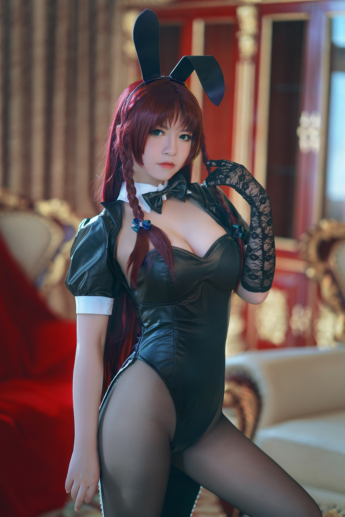 Cosplay 半半子Banbanko 索索 Sophia 红美铃 十六夜咲夜(18)